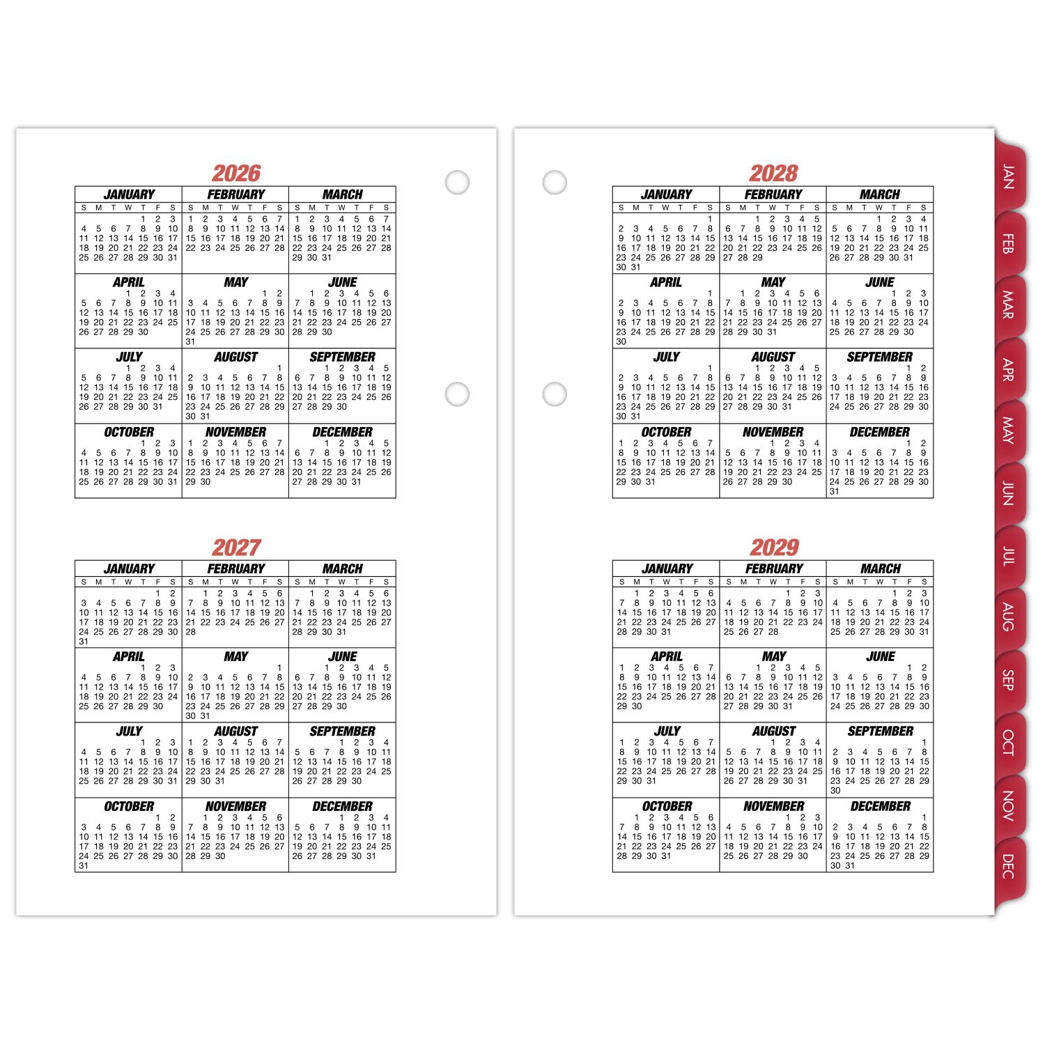 AT-A-GLANCE Burkharts Day Counter 2027 Daily Loose-Leaf Desk Calendar Refill, Large, 4 1/2in x 7 1/2in - Image 4
