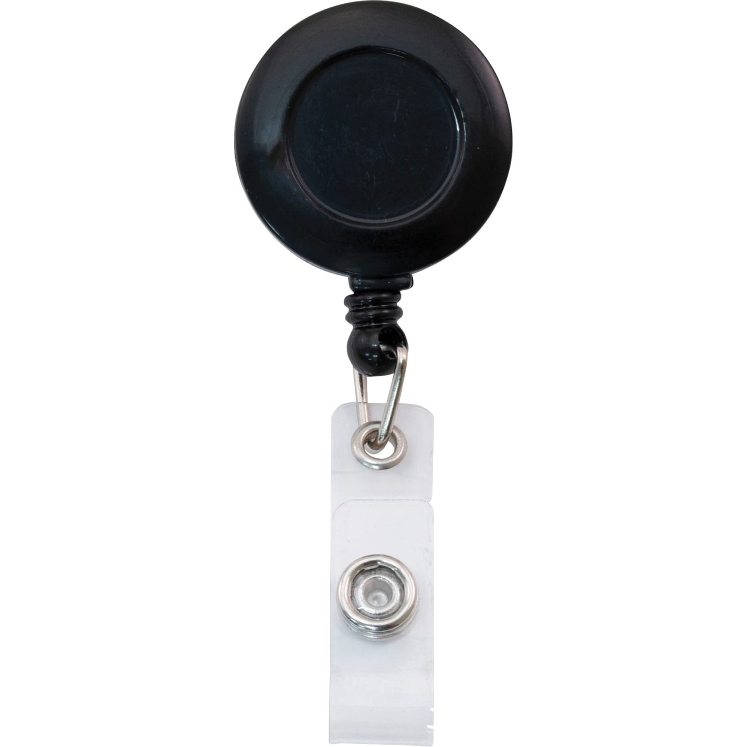 Advantus Snap Clip Retractable ID Reel - Black - Sturdy - 12 / Pack - Image 3