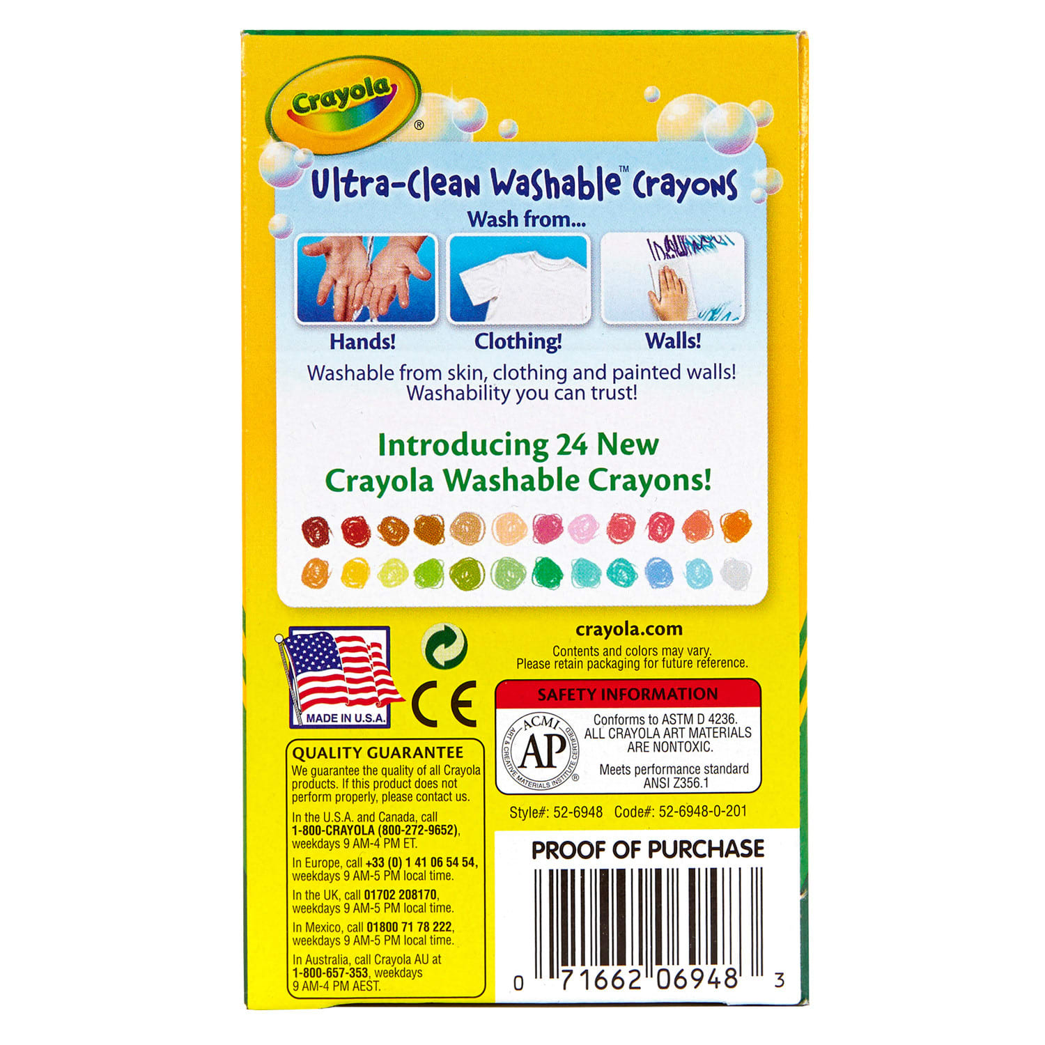 Crayola Ultra-Clean Washable Crayons, Regular Size, 48 Crayons Per Pack, Set Of 3 Packs - Image 3