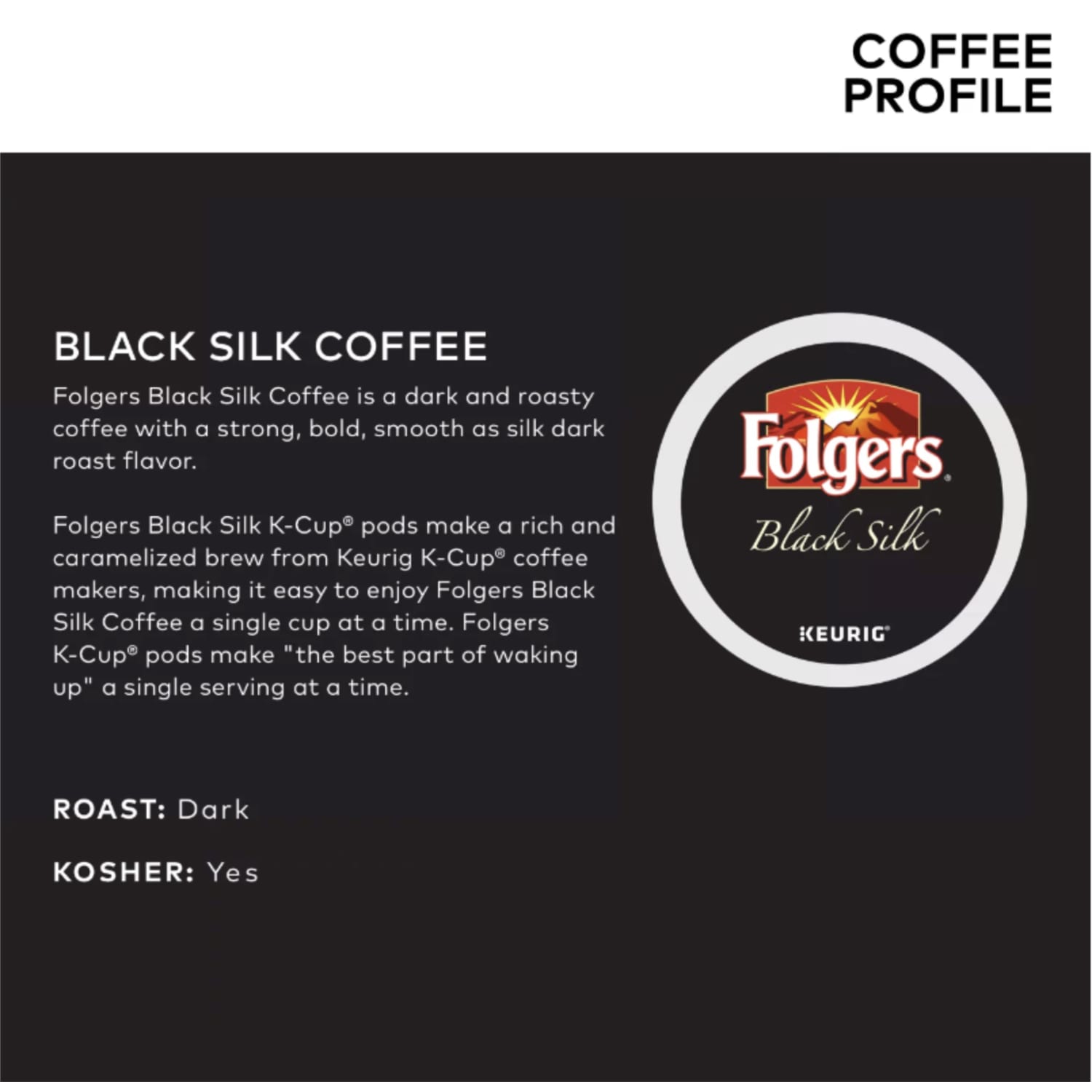 Folgers Single-Serve Coffee K-Cup Pods, Black Silk, Carton Of 24 - Image 4