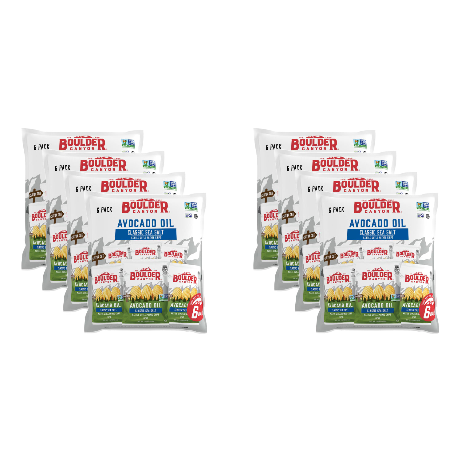 Boulder Canyon Kettle Style Potato Chips, Classic Sea Salt, 1.25 Oz, Total Qty 48 - Image 5