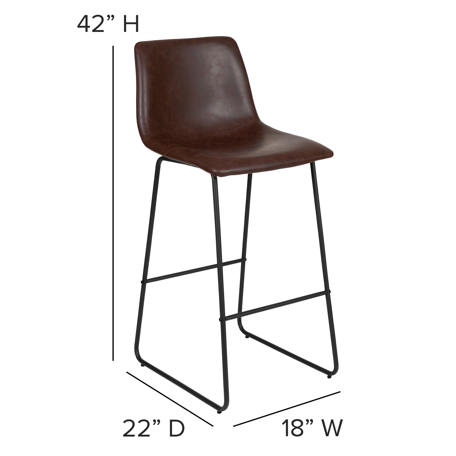 Flash Furniture LeatherSoft Faux Leather 30in Bar Stools Set Of 2 Bar Stools Dark BrownBlack PopularChairscom Flash Furniture LeatherSoft Faux Leather 30in Bar Stools Set Of 2 Bar Stools Dark BrownBlack PopularChairscom