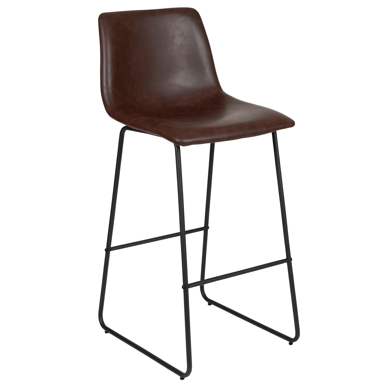 Flash Furniture LeatherSoft Faux Leather 30in Bar Stools Set Of 2 Bar Stools Dark BrownBlack PopularChairscom Flash Furniture LeatherSoft Faux Leather 30in Bar Stools Set Of 2 Bar Stools Dark BrownBlack PopularChairscom