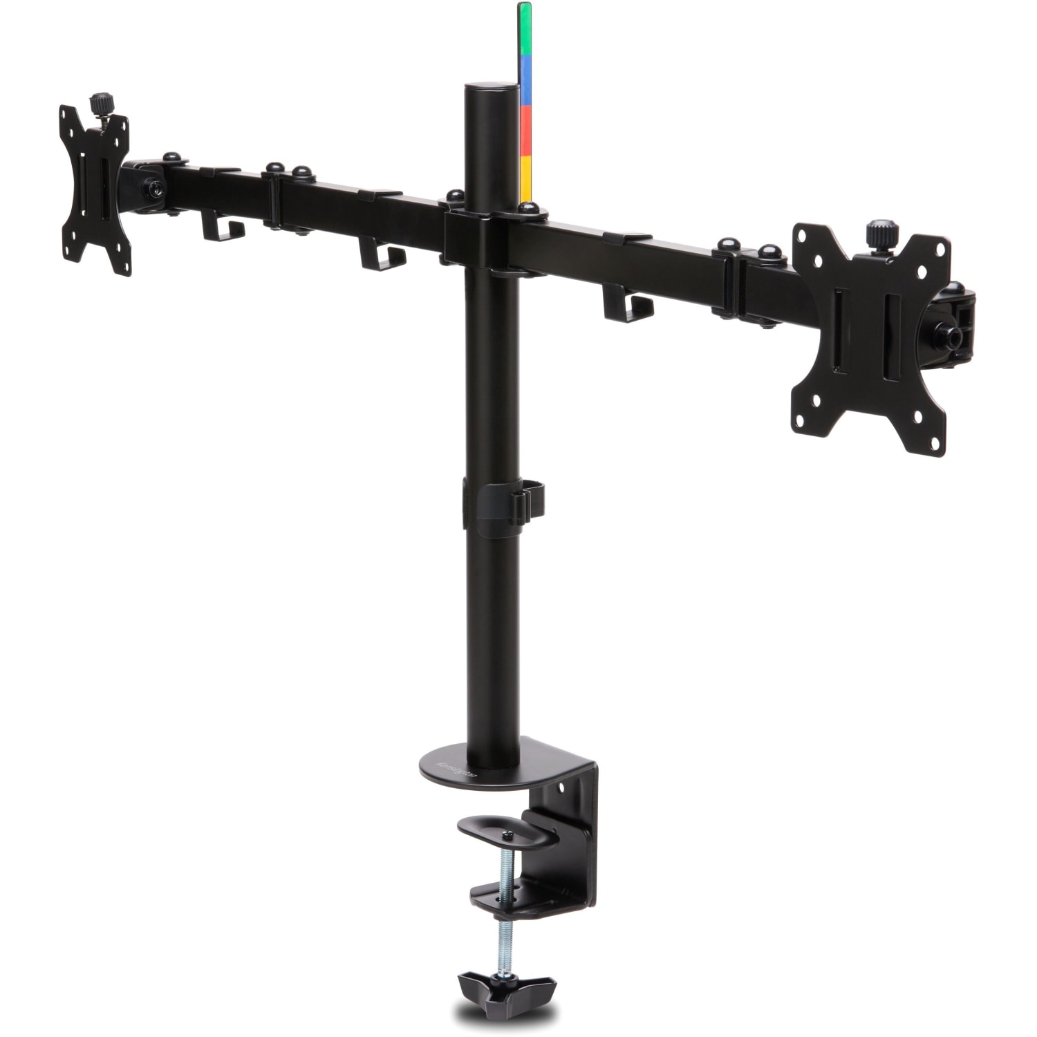 Kensington SmartFit Desk Mount for Monitor - Black - 2 Display(s) Supported - 32in Screen Support - 35.27 lb Load Capacity - 75 x 75, 100 x 100 - Steel, Aluminum, Metal, Acrylonitrile Butadiene Styrene (ABS), Nylon, Fiberglass - Image 3