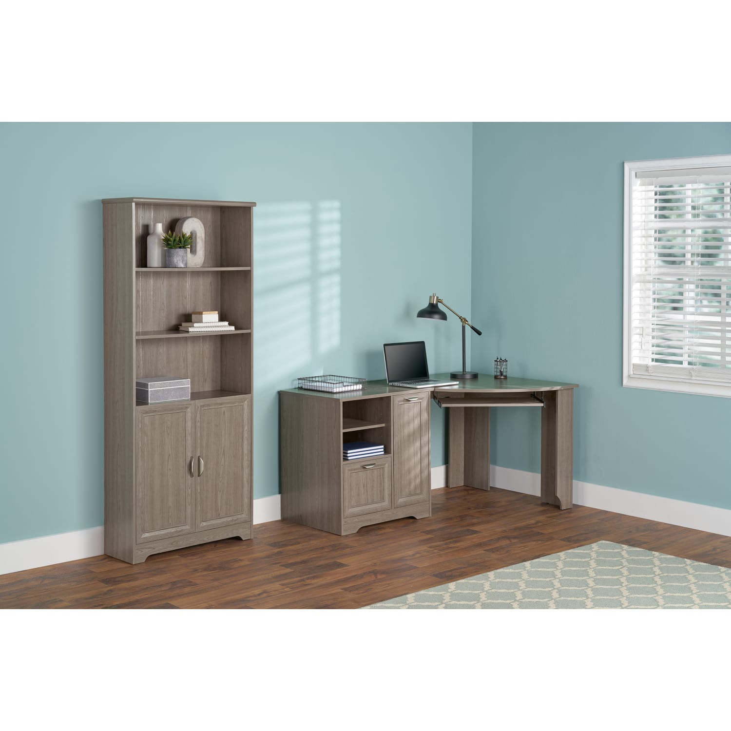 Realspace Magellan 60inW Corner Computer Desk, Gray - Image 4