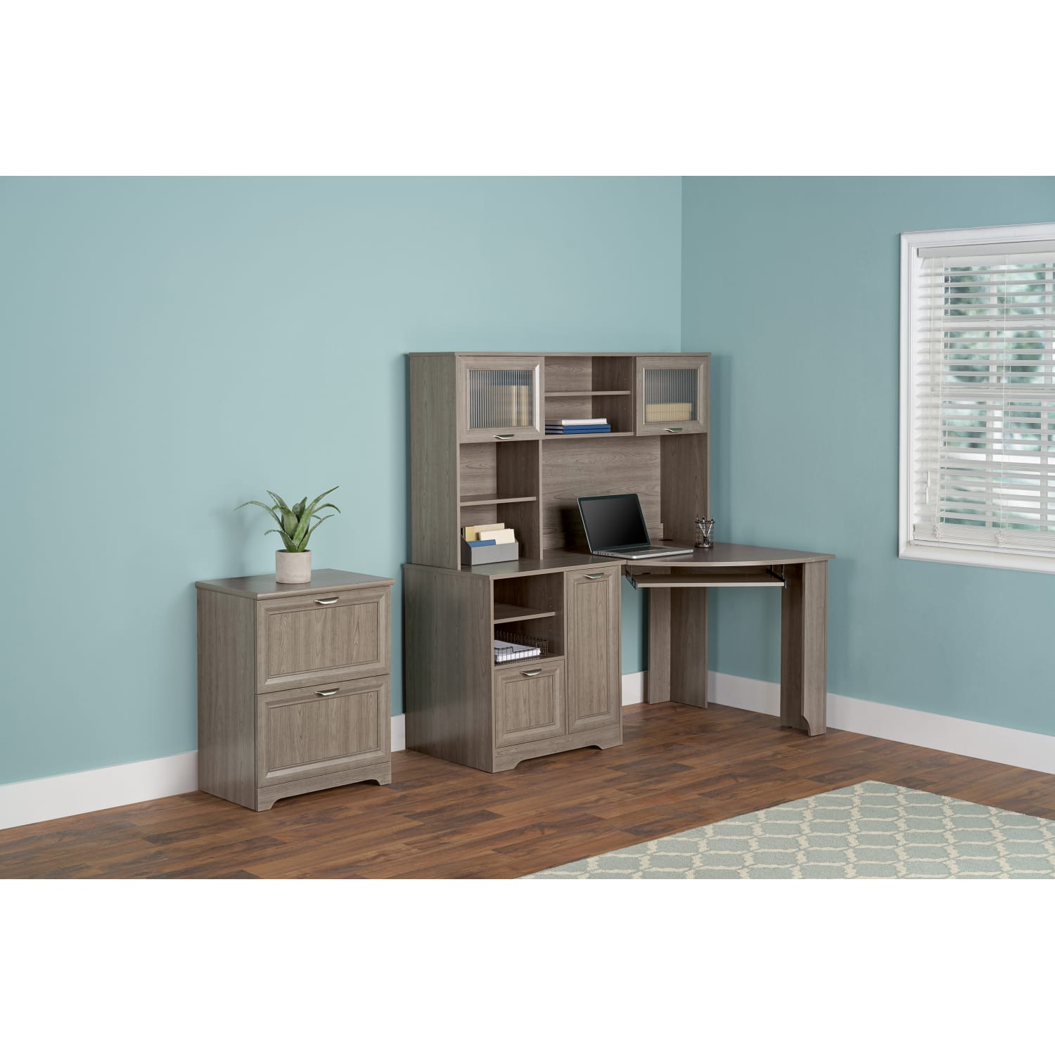 Realspace Magellan 60inW Corner Computer Desk, Gray - Image 6