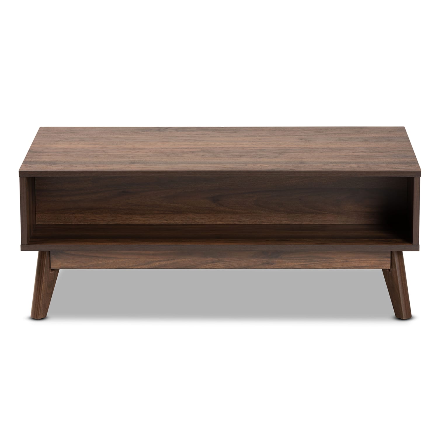 Baxton Studio Hartman Coffee Table, 14-3/4inH x 38inW x 22-1/4inD, Walnut Brown - Image 6