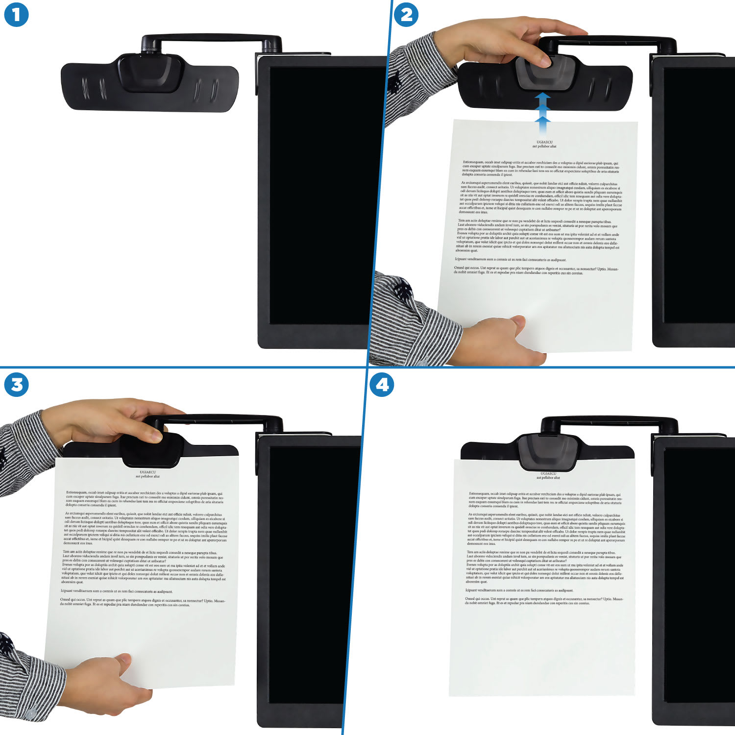 Mount-It! MI-9005 Monitor Document Clip, Black - Image 6