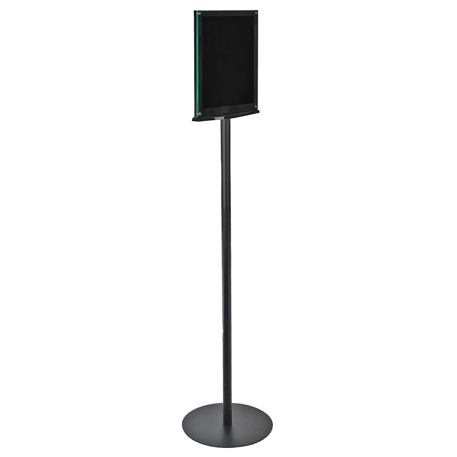 Azar Display Double Sided Magnetic Vertical Floor Sign Holder, 56-1/2inH x 13inW x 13inD, Black
