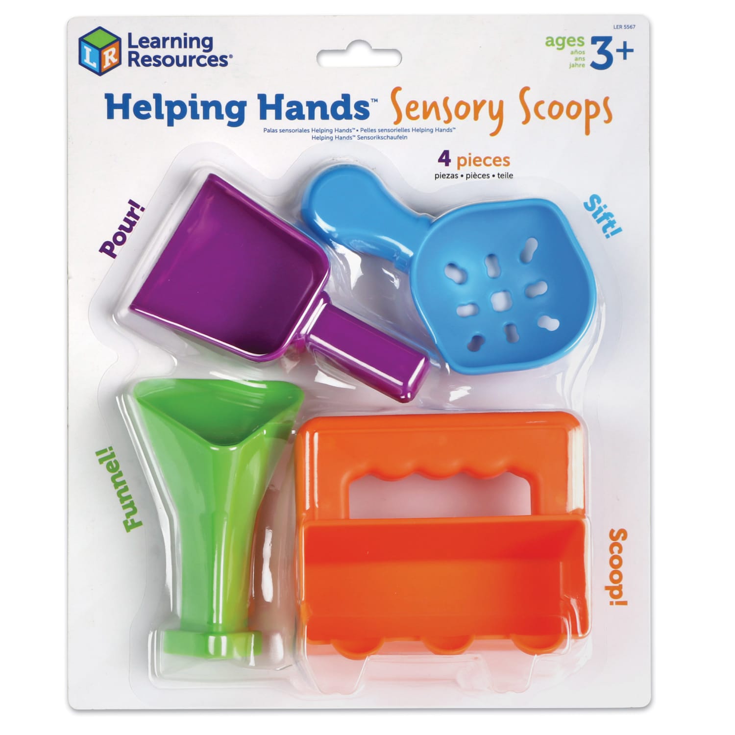 Learning Resources Helping Hands Sensory Scoops, Multicolor, Set Of 4 Scoops - Image 3