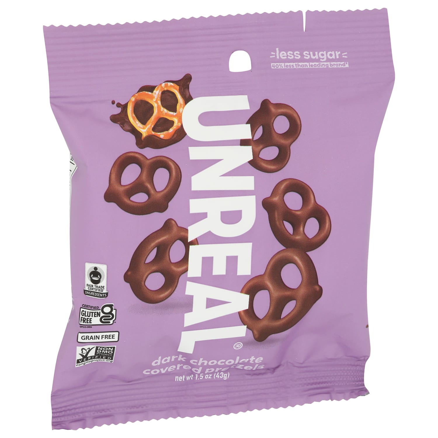 Unreal Dark Chocolate Pretzels, 1.5 Oz, Total Qty 9 - Image 3