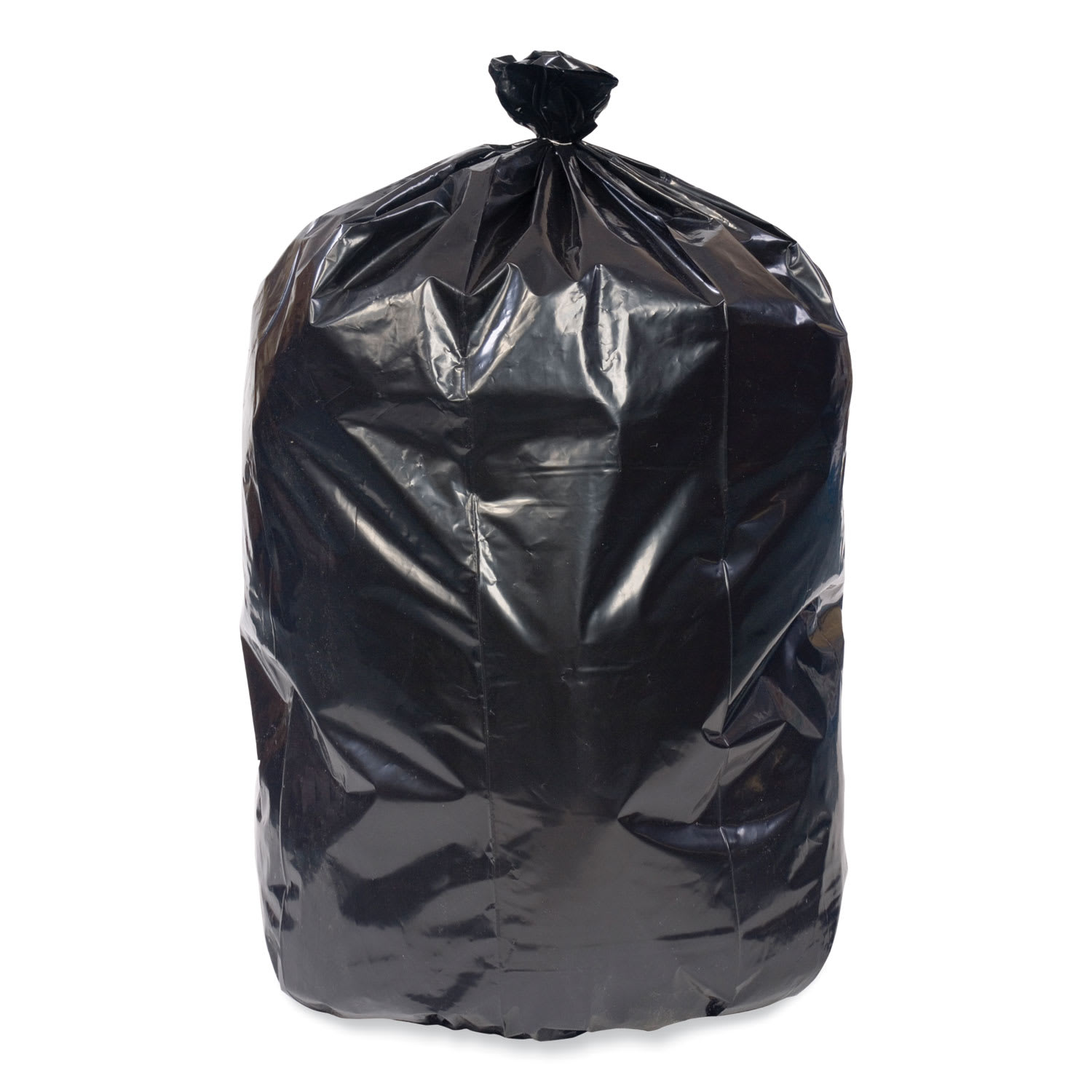 Pitt Plastics Eco Strong Plus Can Liners, 60 gal, 1.35 mil, 38in x 58in, Black, Perforated Roll, 100/Carton - Image 3
