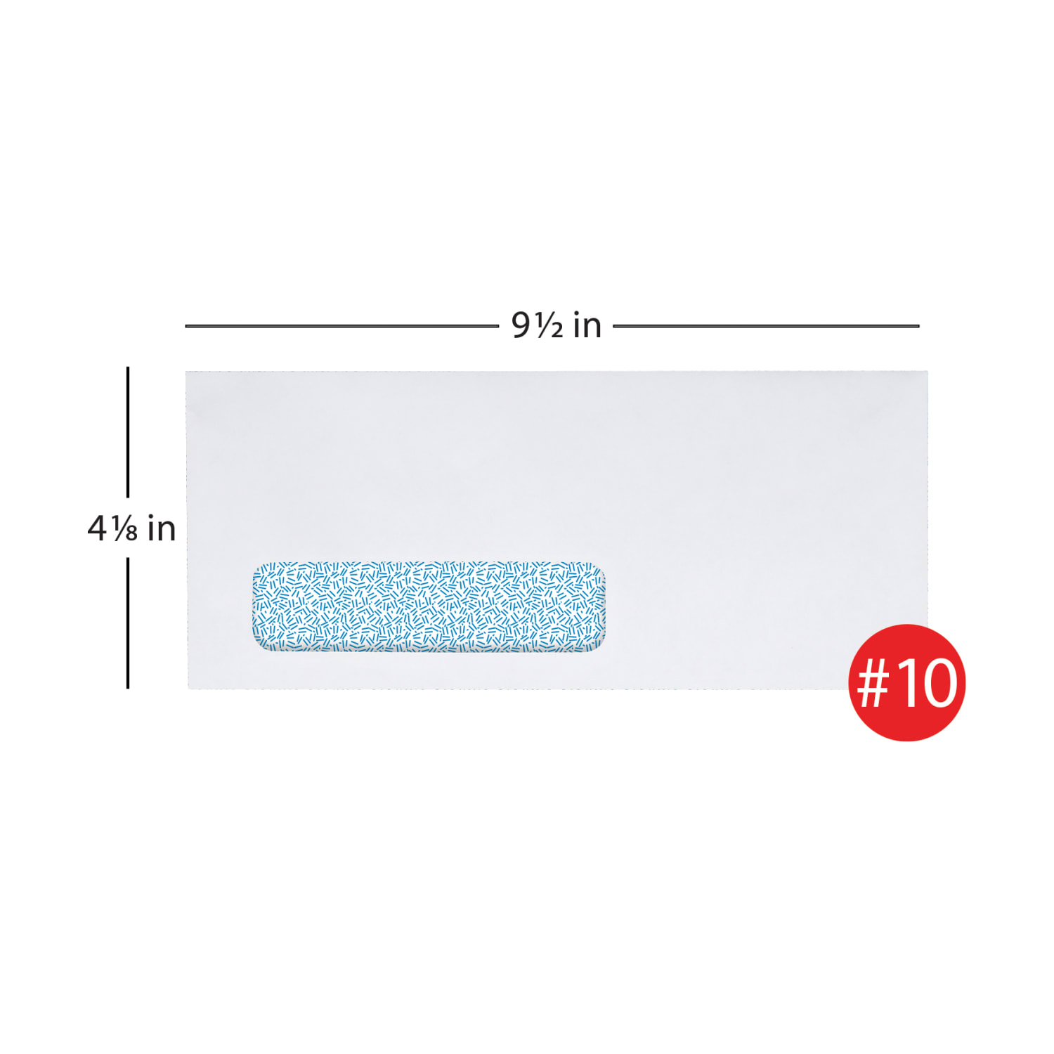 Office Depot Brand #10 Security Envelopes, Left Window, 4-1/8in x 9-1/2in, Clean Seal, White, Box Of 250 - Image 4