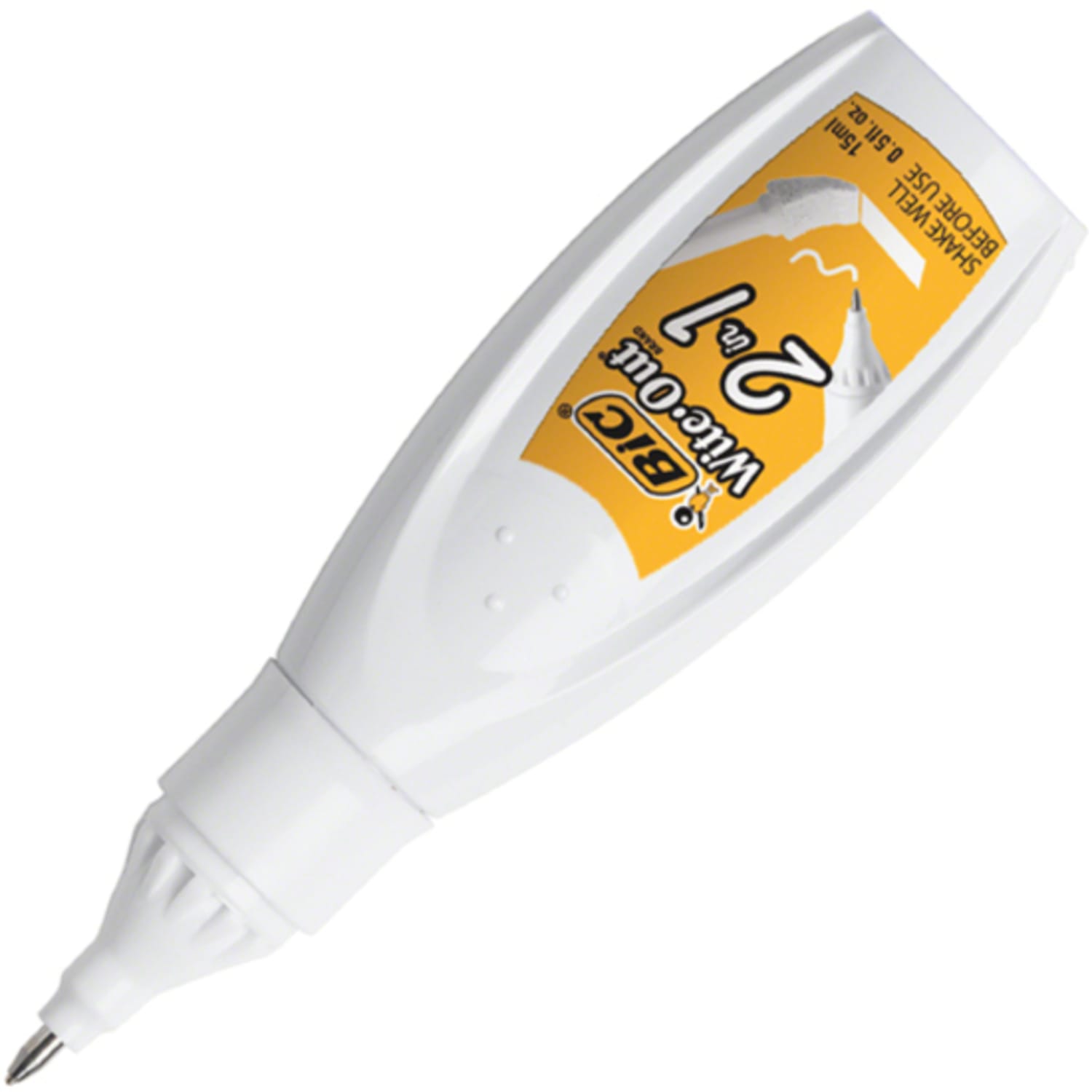 BIC Wite-Out Wite Out 2-in1 Correction Fluid - Tip, Brush Applicator - 0.51 fl oz - White - Quick Drying - 1 Each - Image 3