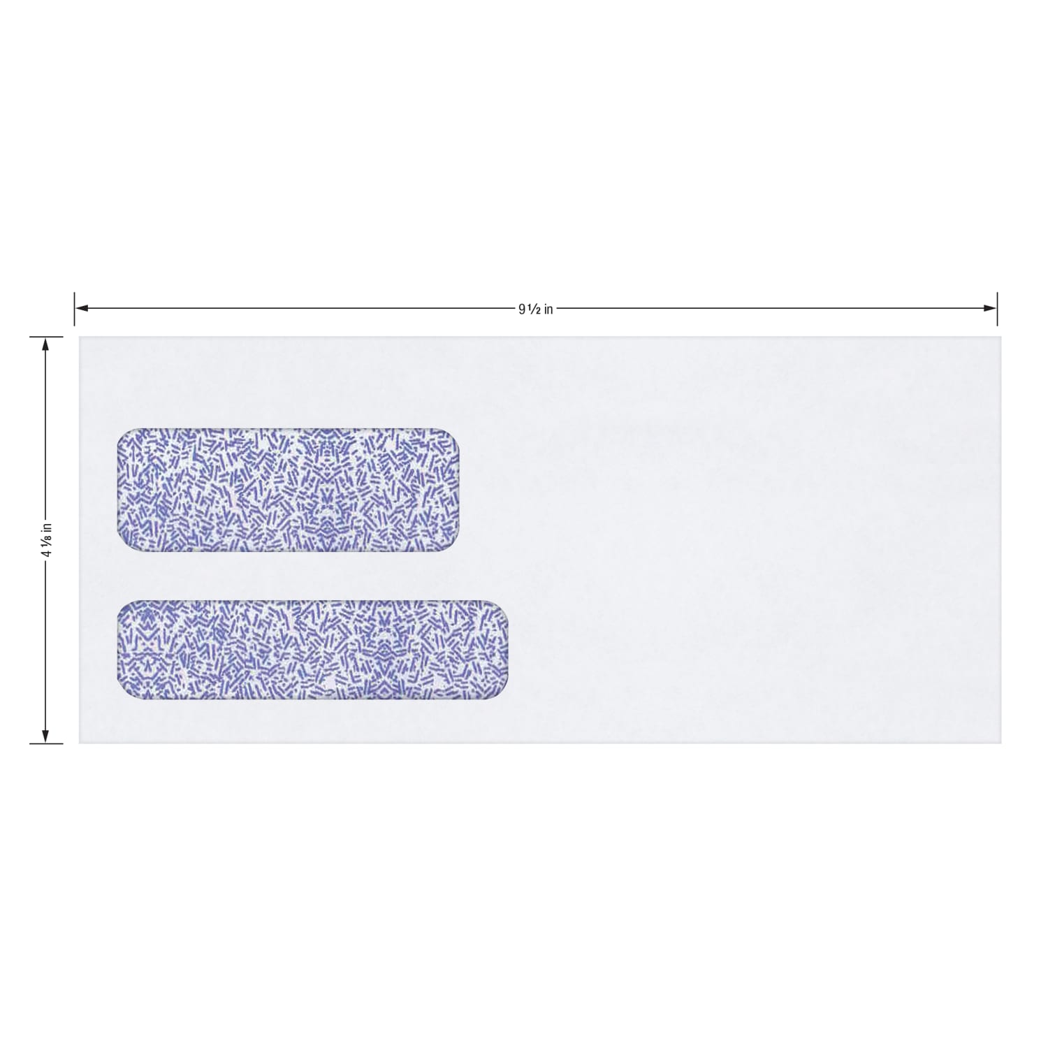 Office Depot Brand #10 Security Envelopes, Double Window, 4-1/8in x 9-1/2in, Clean Seal, White, Box Of 250 - Image 3