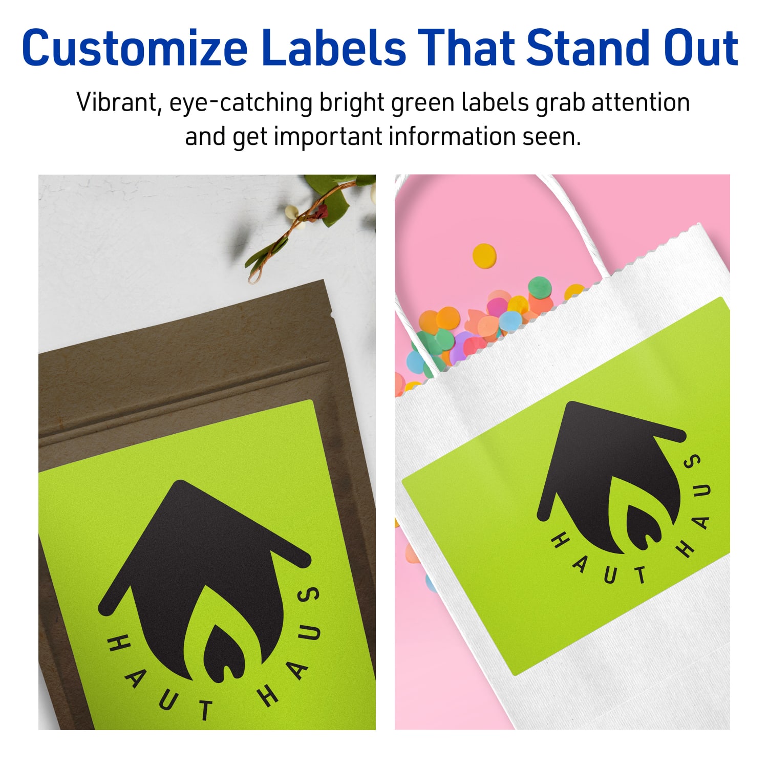 Avery Print-To-The-Edge Labels With Sure Feed Technology And Easy Peel, 94255-BGP10, Rectangle, 4-3/4in x 7-3/4in, Matte Bright Green, Pack of 20 - Image 4