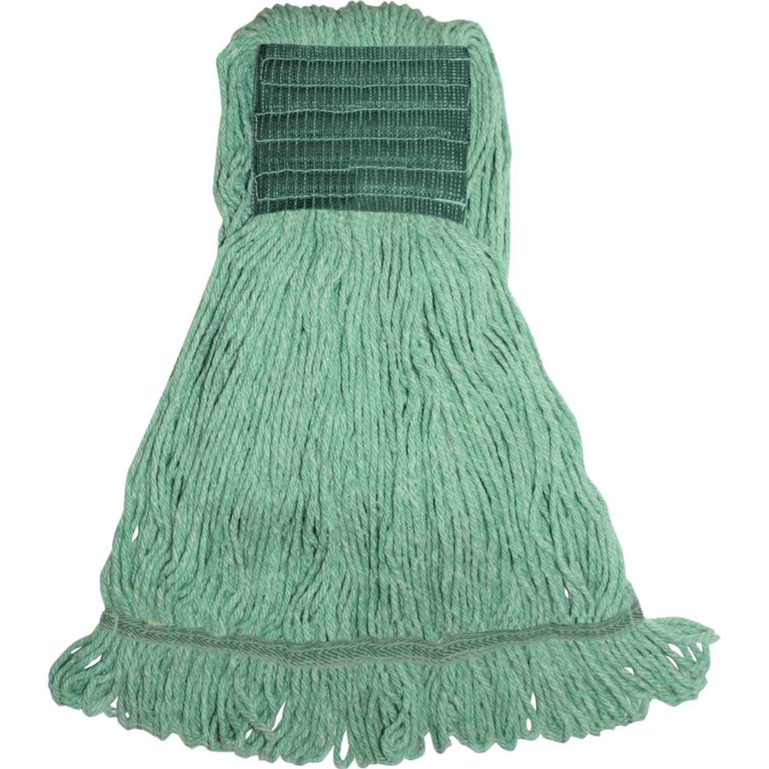 Genuine Joe Synthetic Blend Medium Mophead - Rayon, Cotton - Green - 12 / Carton - Image 3