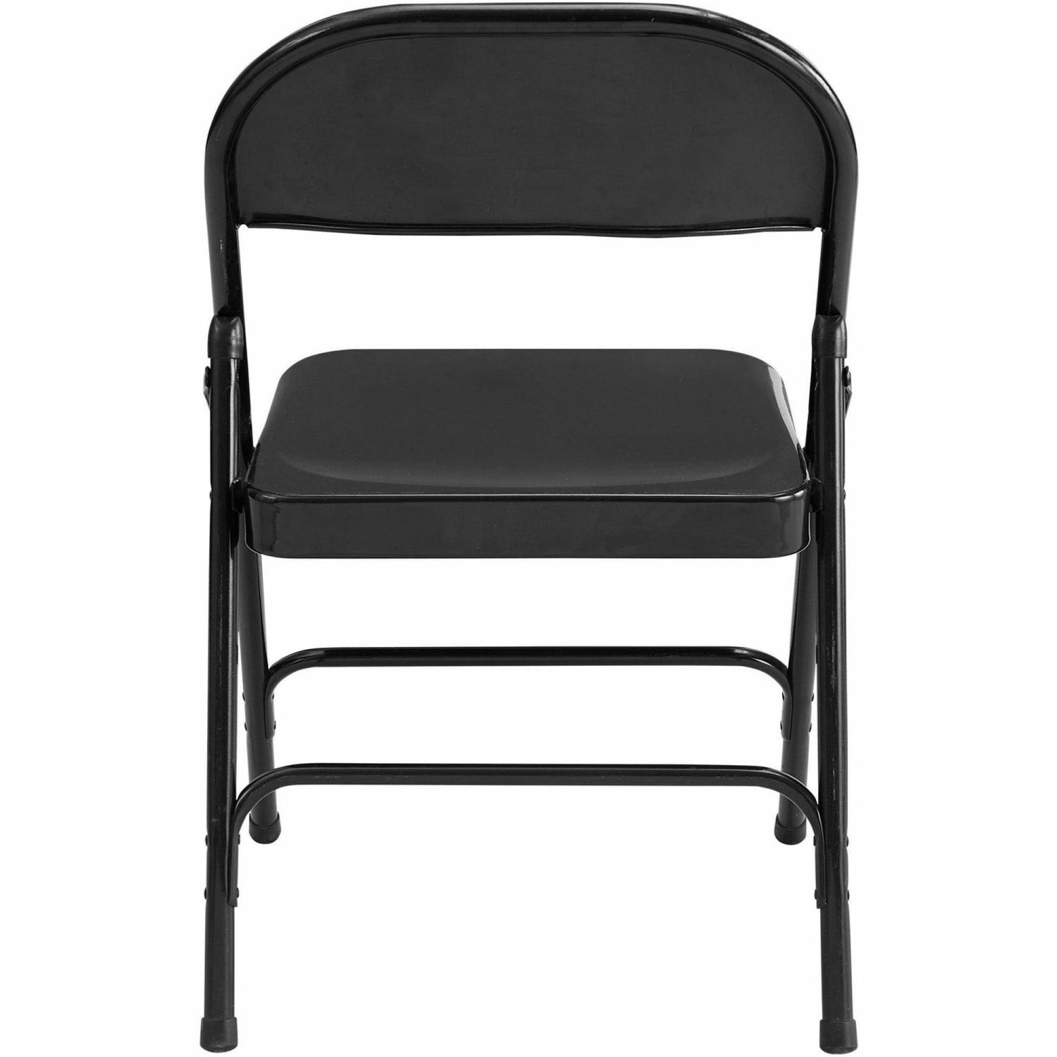 Lorell Metal Folding Chair Black Set Of 4 PopularChairscom