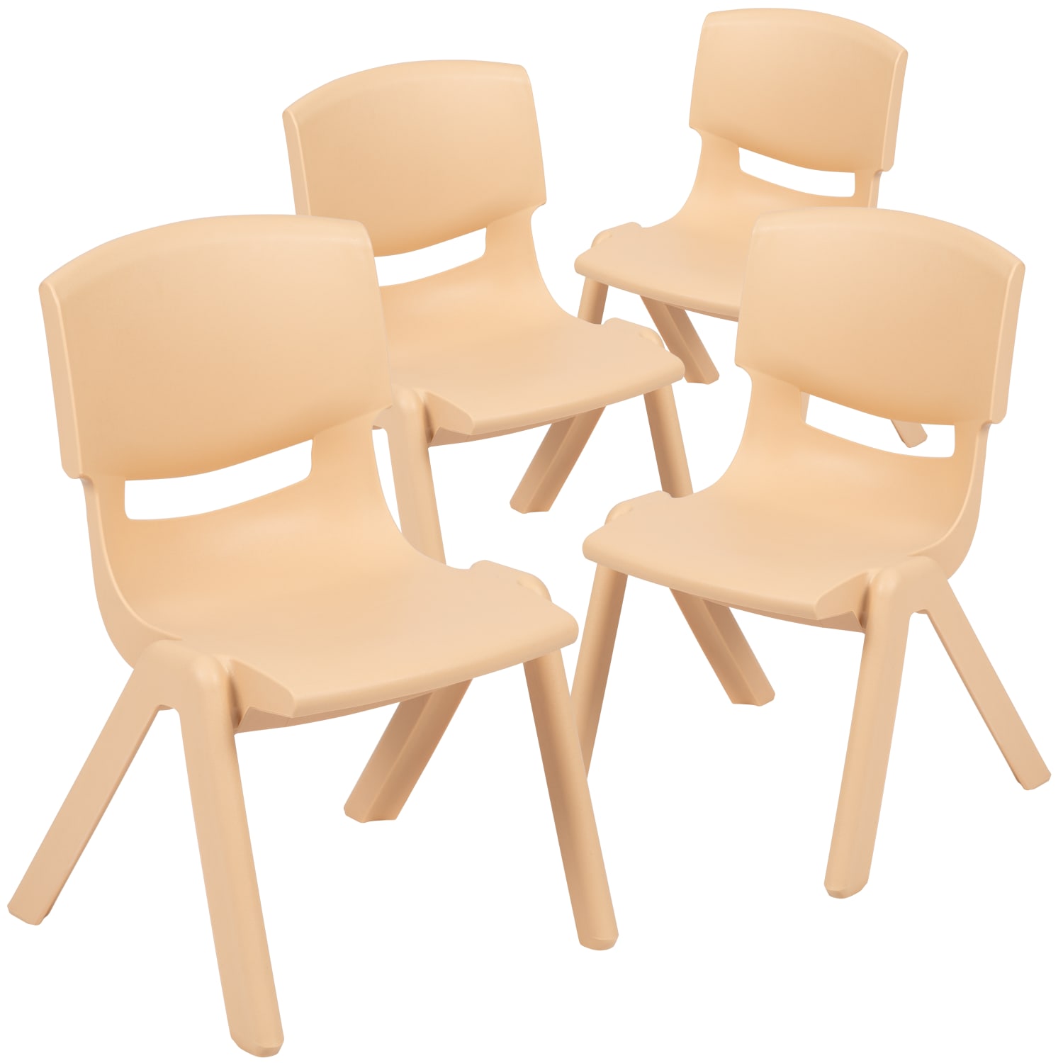 Flash Furniture Plastic Stackable School Chairs With 1012in Seat Height Natural Set Of 4 Chairs PopularChairscom Flash Furniture Plastic Stackable School Chairs With 10 12in Seat Height Natural Set Of 4 Chairs PopularChairscom