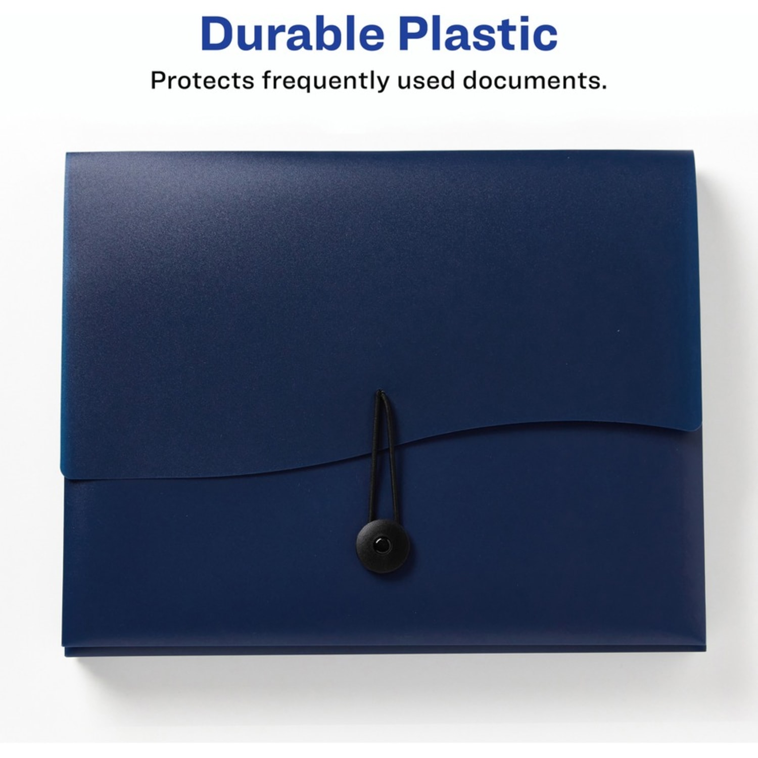 Avery Slide & View Letter Organizer Folder - 8 1/2in x 11in - 40 Sheets Capacity - 6 Pocket(s) - Plastic, Poly - Navy - 1 Each - Image 4