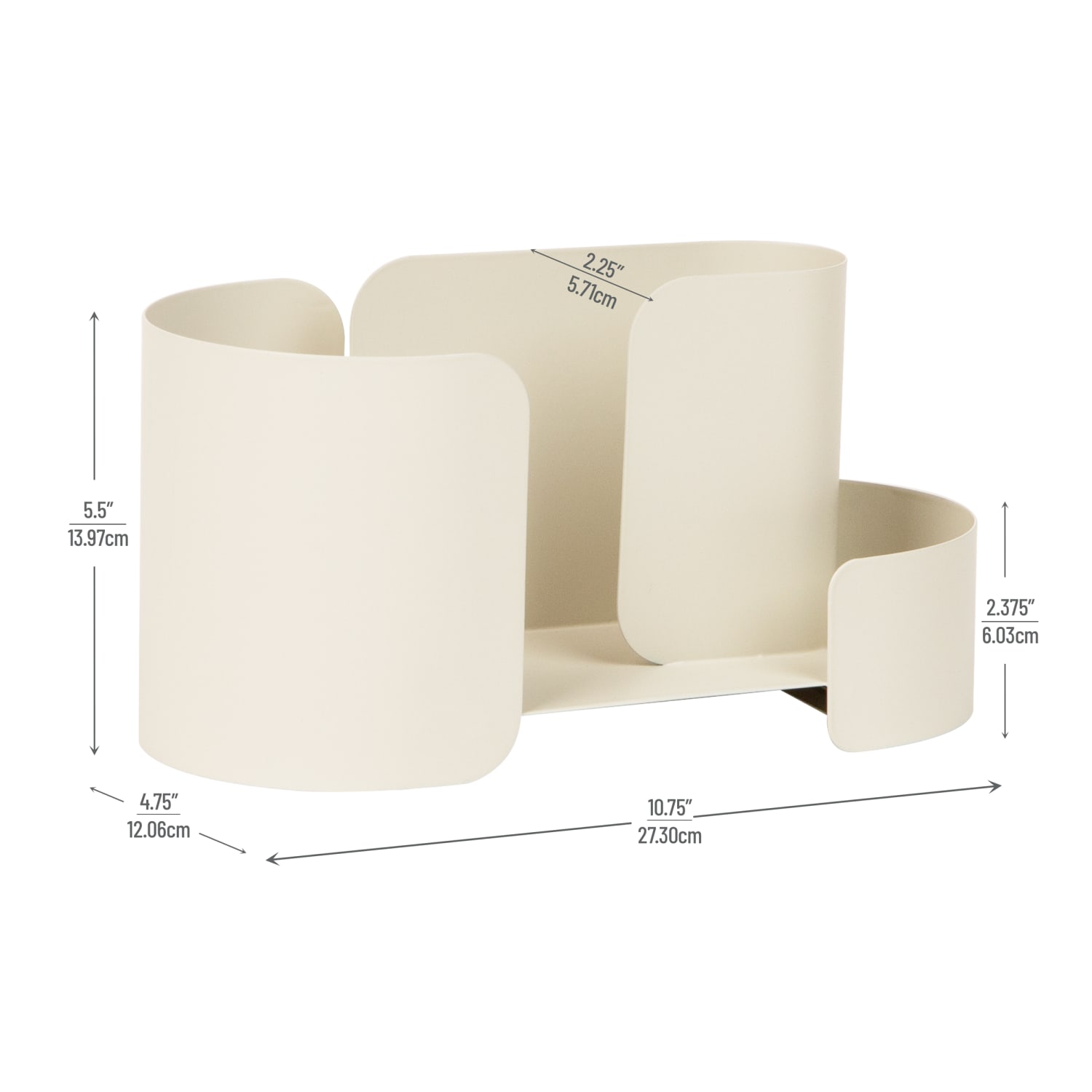 Mind Reader Adhesive Wall-Mounted Organizer Shelf, 5-1/2inH x 4-3/4inW x 10-3/4inD, Tan - Image 4
