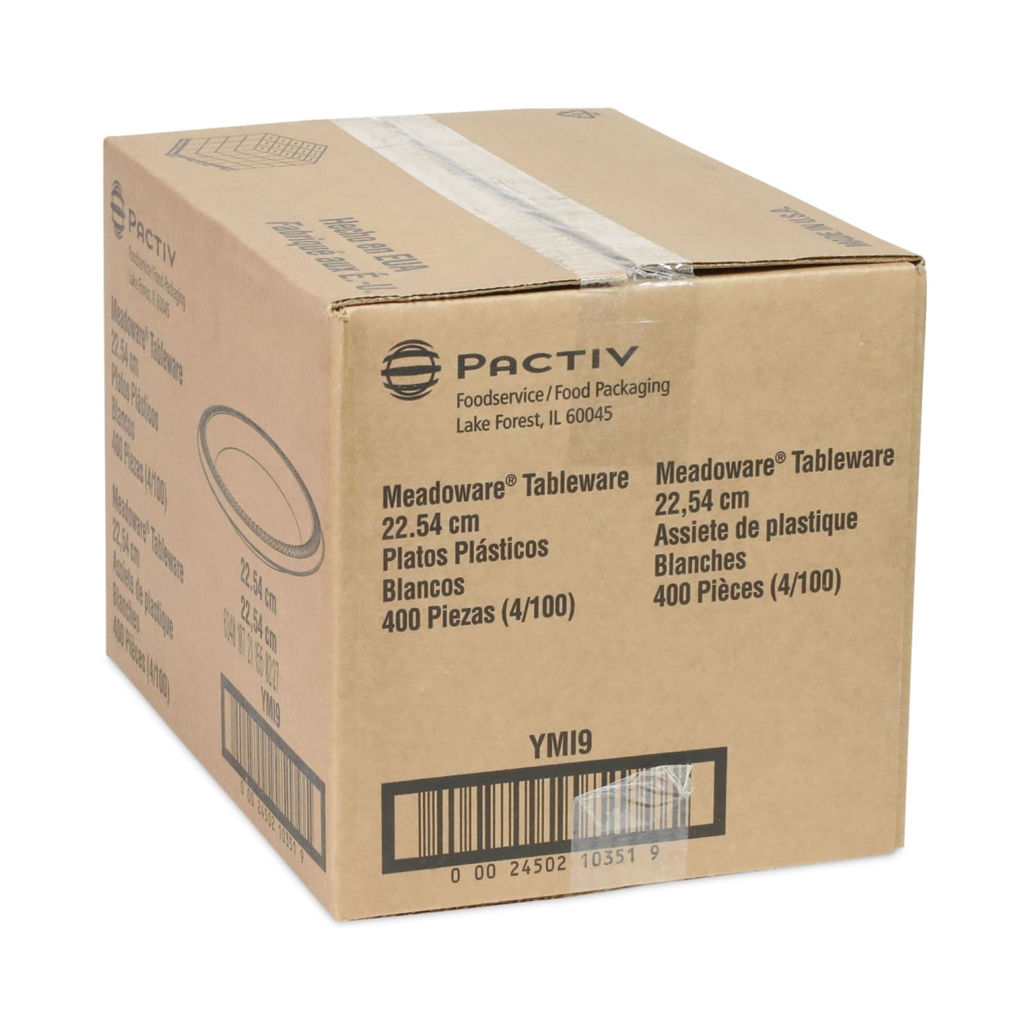 Pactiv Evergreen Meadoware Impact Plastic Dinnerware Plates, 8-7/8in, White, Pack Of 400 Plates - Image 3