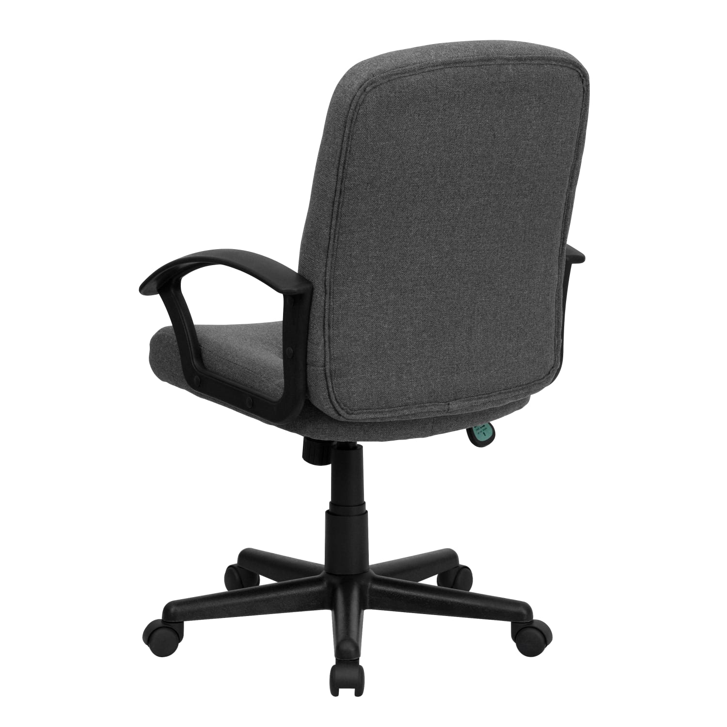 Flash Furniture Fabric Mid-Back Swivel Chair, Gray/Black - Image 8