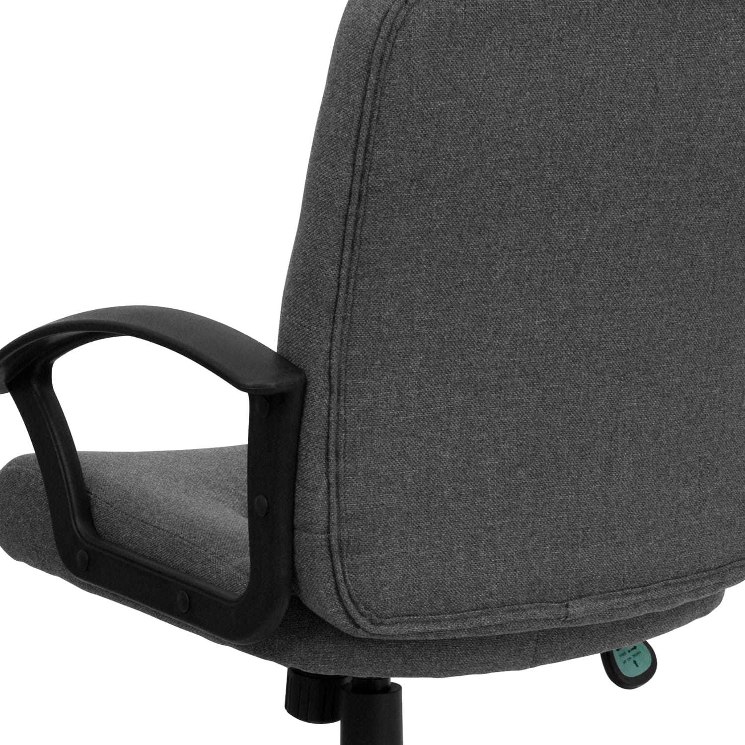 Flash Furniture Fabric Mid-Back Swivel Chair, Gray/Black - Image 9