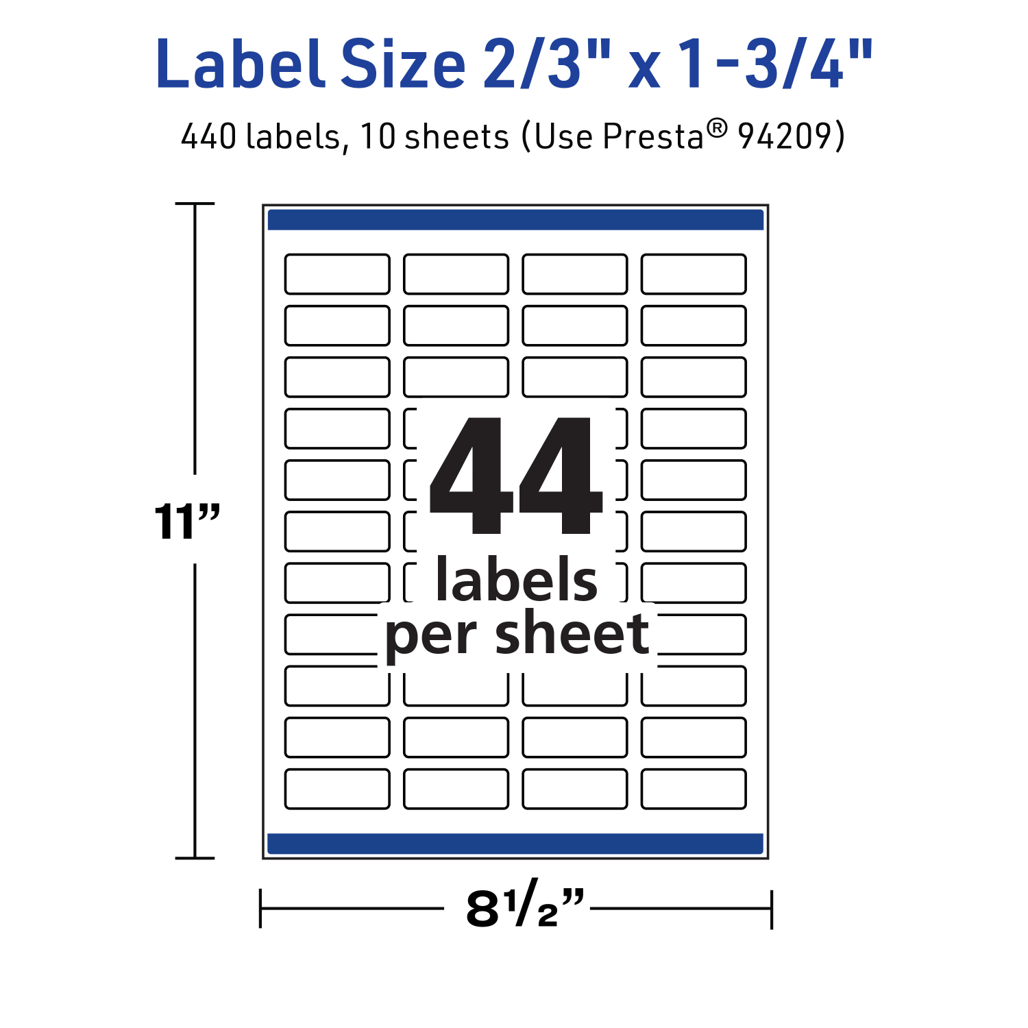 Avery Print-To-The-Edge TrueBlock Labels With Sure Feed, 94209-TWMP10, Rectangle, 2/3in x 1-3/4in, Matte White, Pack Of 440 - Image 6