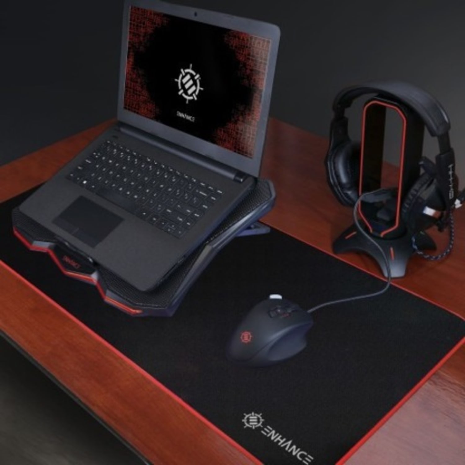 Enhance Cryogen 5 Laptop Cooling Pad (Red) - Upto 17in Screen Size Notebook Support - 1 Fan(s) - 800 rpm - 471.3 gal/min - Metal Mesh - Image 5