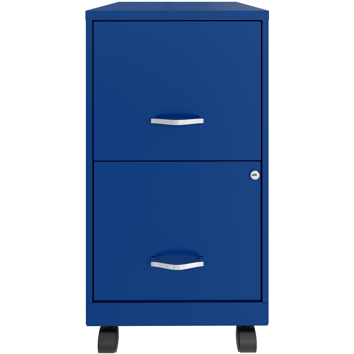 Realspace SOHO Smart 18inD Vertical 2-Drawer Mobile File Cabinet, Blue