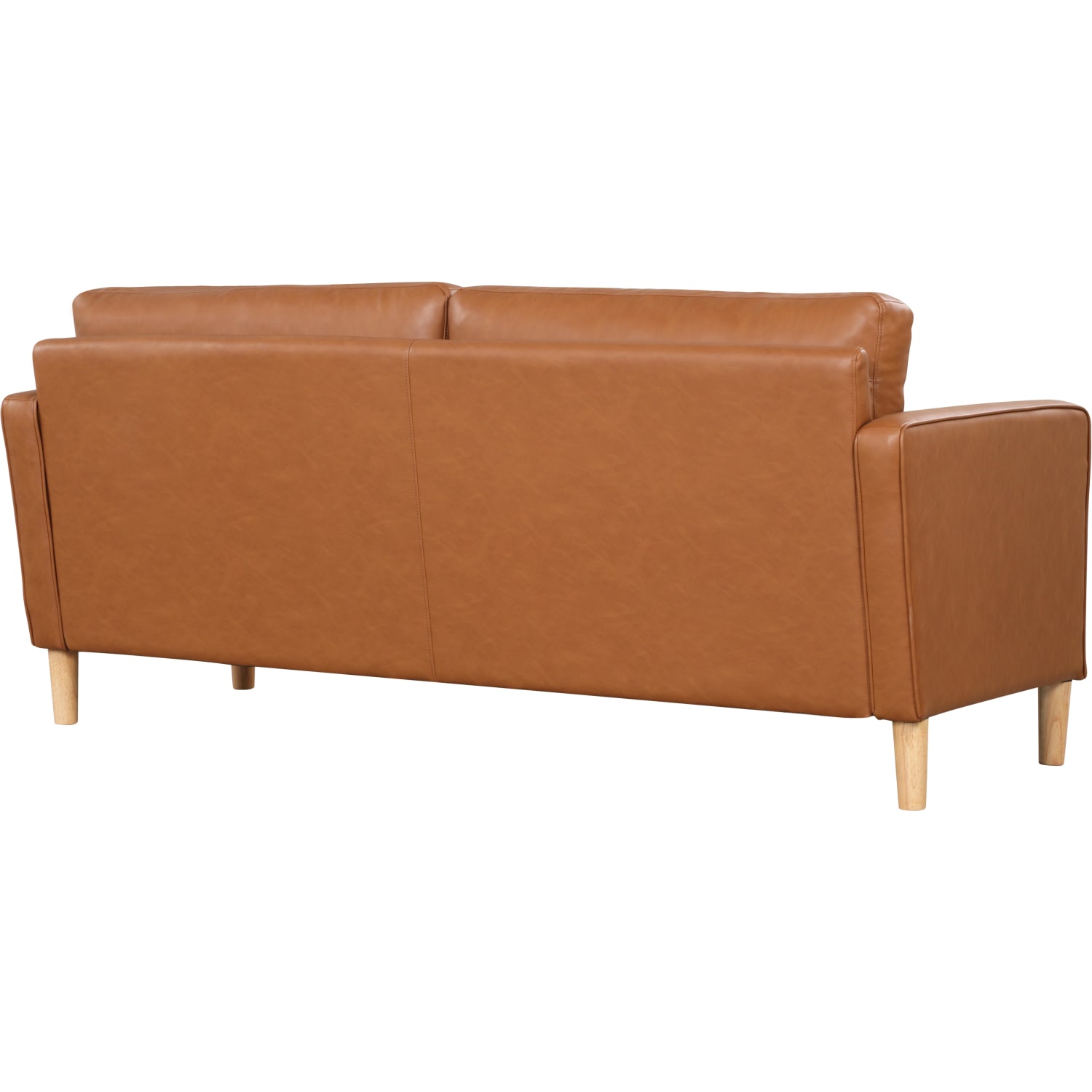Lifestyle Solutions Lyla Faux Leather Sofa, Caramel - Image 5
