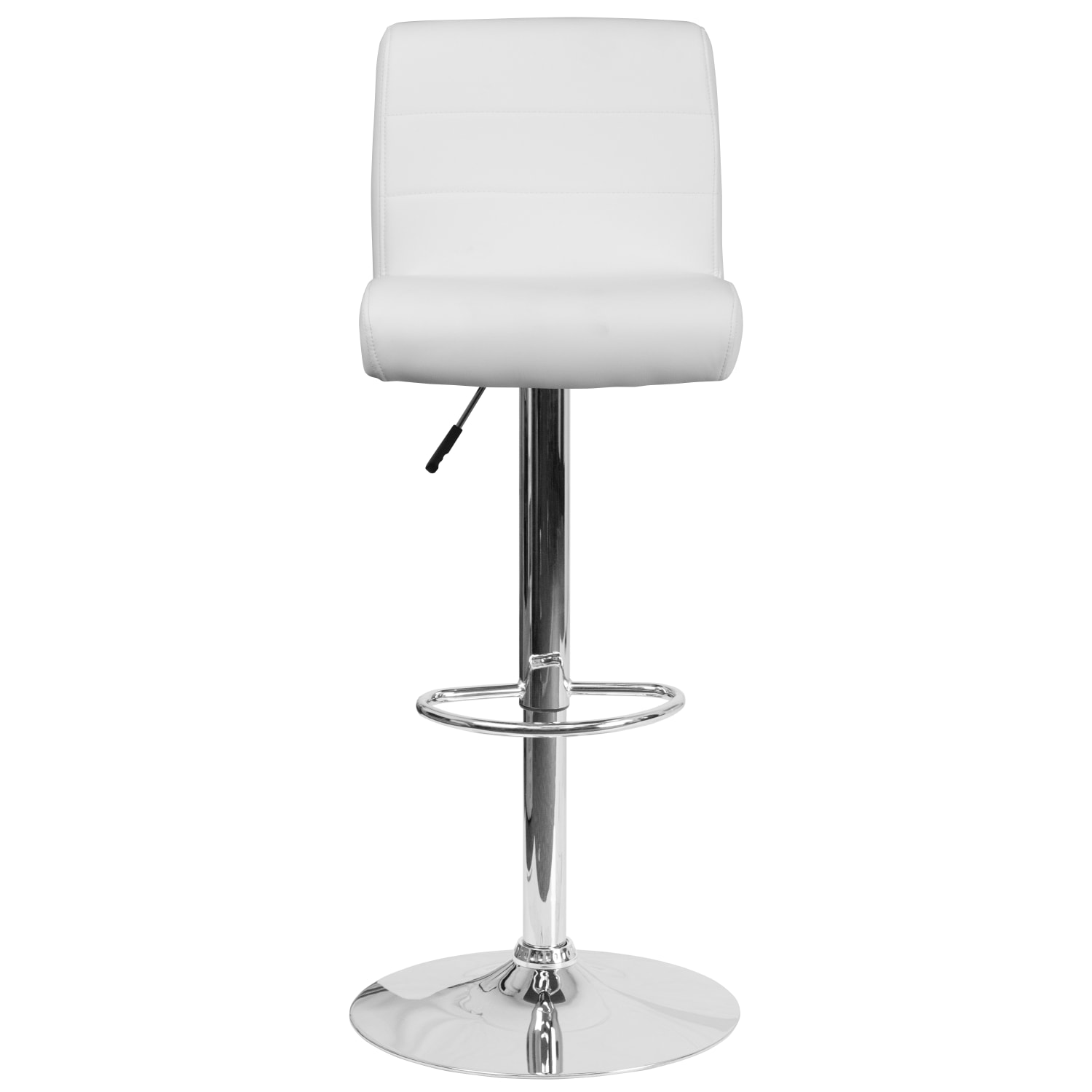 Flash Furniture Contemporary Vinyl Adjustable Height Barstool with Rolled Seat and Chrome Base White PopularChairscom Flash Furniture Contemporary Vinyl Adjustable Height Barstool with Rolled Seat and Chrome Base White PopularChairscom