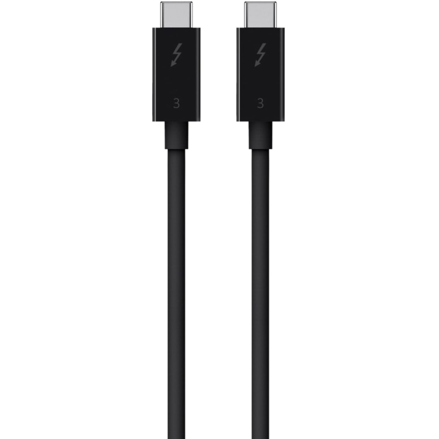 Belkin Thunderbolt 3 Cable (USB-C to USB-C) (100W) (1.6ft/0.5m) - First End: 1 x USB Type C Male Thunderbolt 3 - Second End: 1 x USB Type C Male Thunderbolt 3 - 40 Gbit/s - Black - Image 4