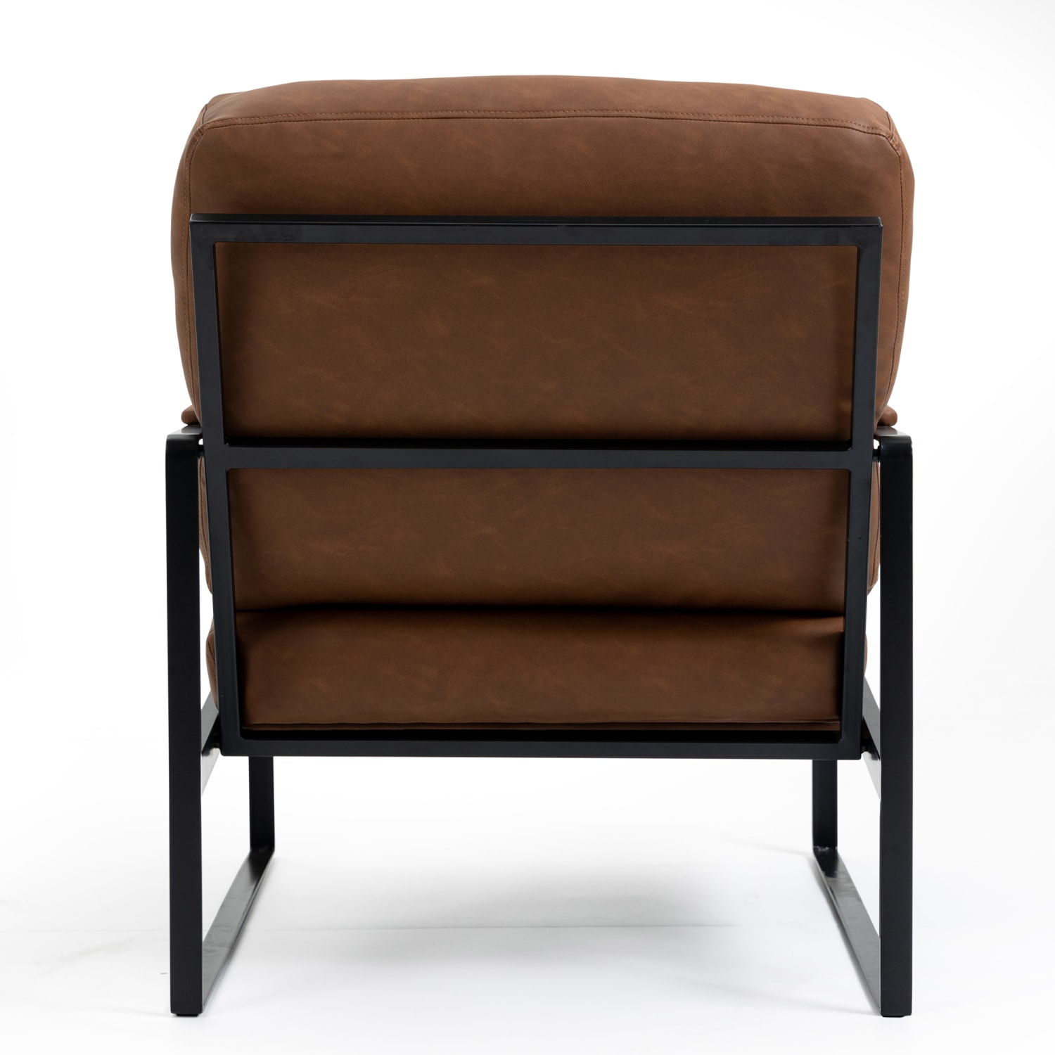 Glamour Home Ayume Faux Leather Accent Chair, Brown/Black - Image 8