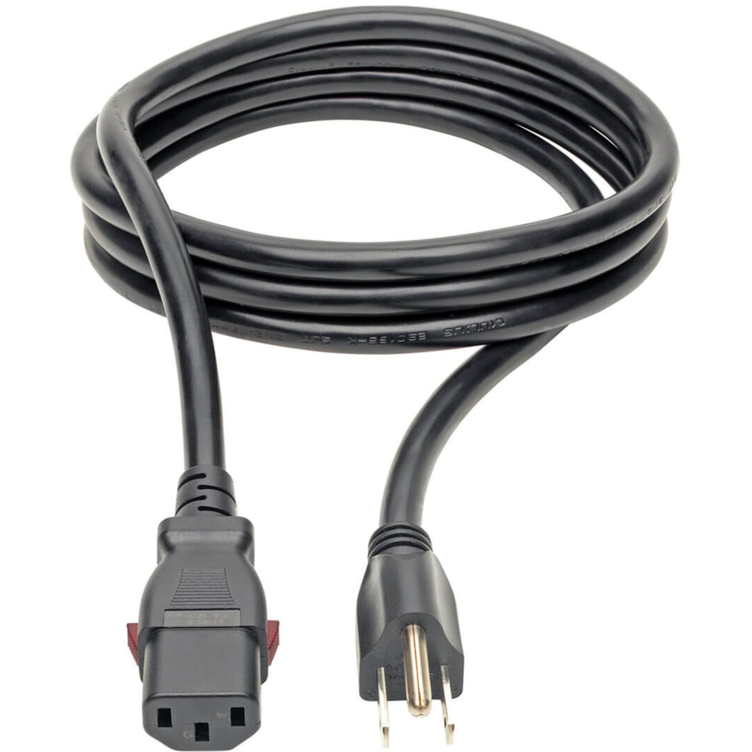 Eaton Tripp Lite Series Computer Power Cord, NEMA 5-15P to Locking C13 - Heavy-Duty, 15A, 125V, 14 AWG, 6 ft. (1.83 m), Black - Power cable - power IEC 60320 C13 locking to NEMA 5-15P (M) - AC 125 V - 15 A - 6 ft - black - Image 3