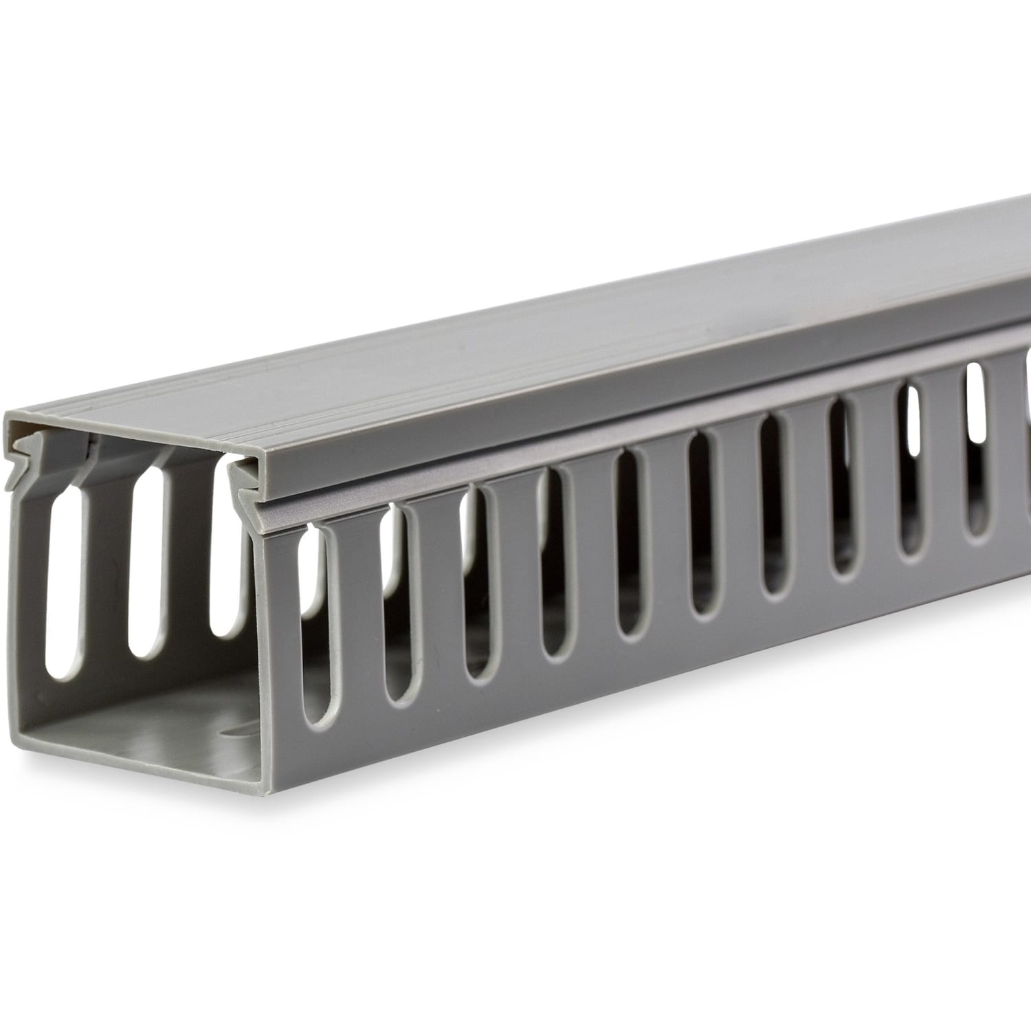 StarTech.com 2x2in Open Slot Wiring Cable Raceway Duct, Server Rack Cable Management, PVC Cable Cover, Cord Hider/Organizer, TAA - AD2X2 - Image 3