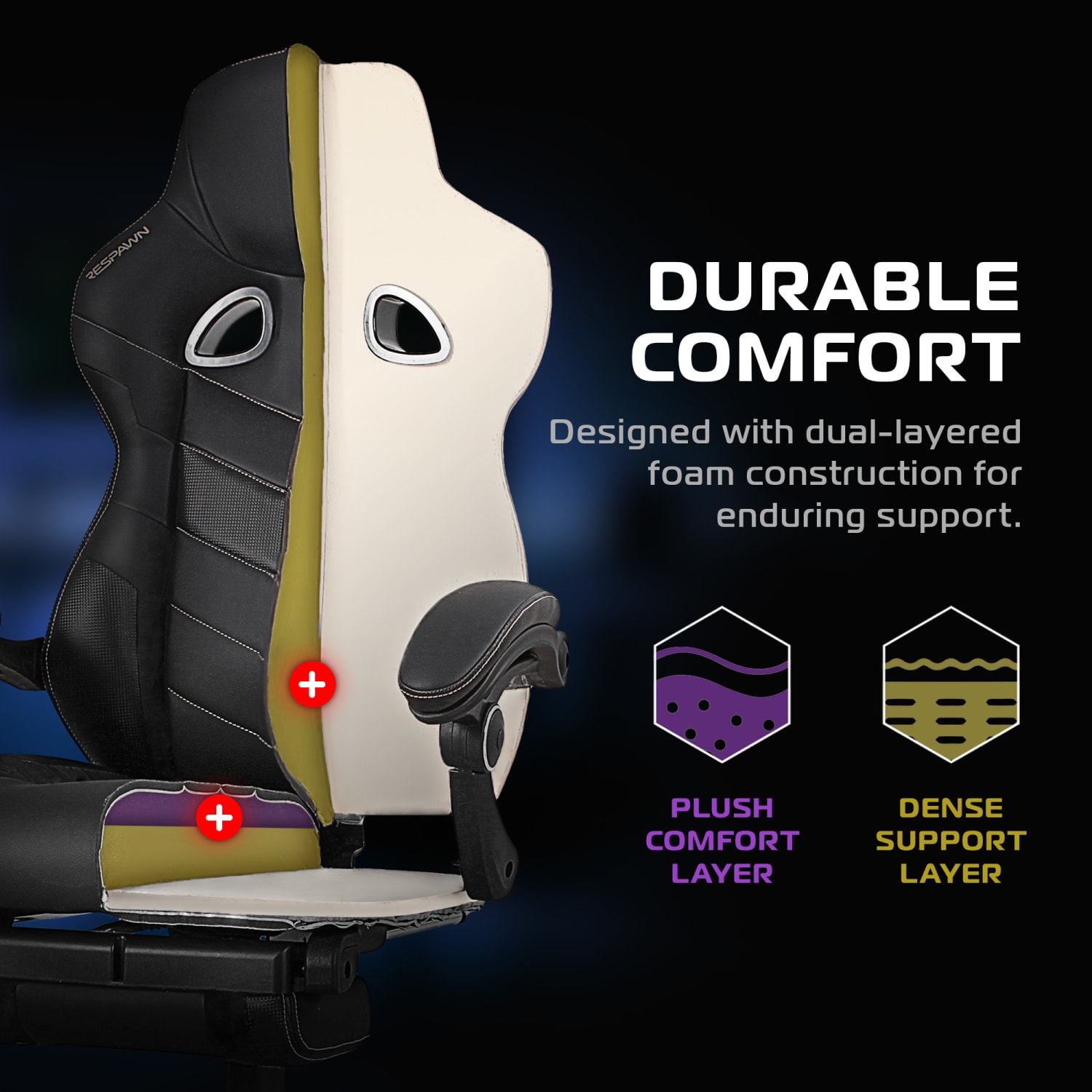 RESPAWN 110 Pro Gaming Chair With Footrest Headrest Pillow Grey RSP110V2GRY PopularChairscom RESPAWN 110 Pro Gaming Chair With Footrest Headrest Pillow Grey RSP110V2GRY PopularChairscom