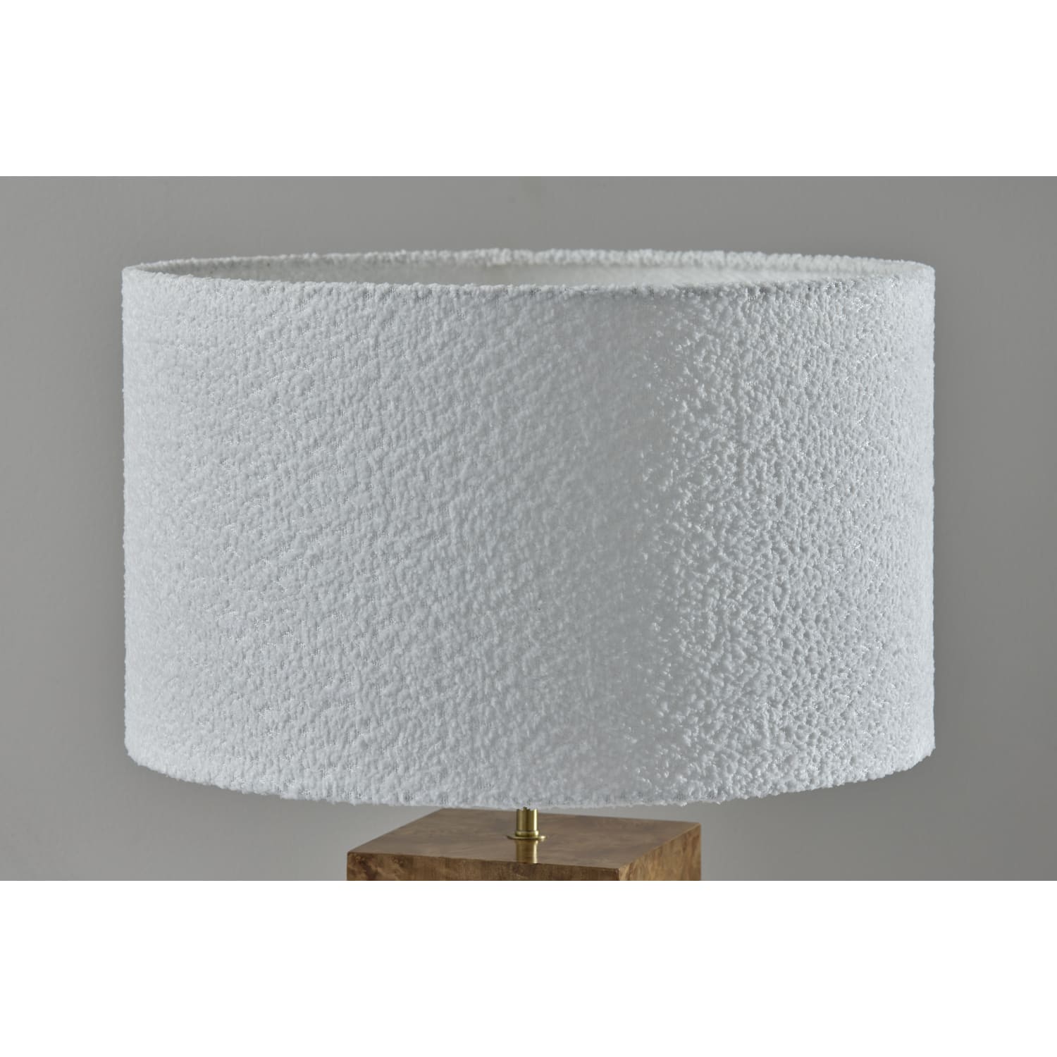 Adesso Frederick Tall Table Lamp, 28-1/4inH, White Shade/Burled Wood Base - Image 5