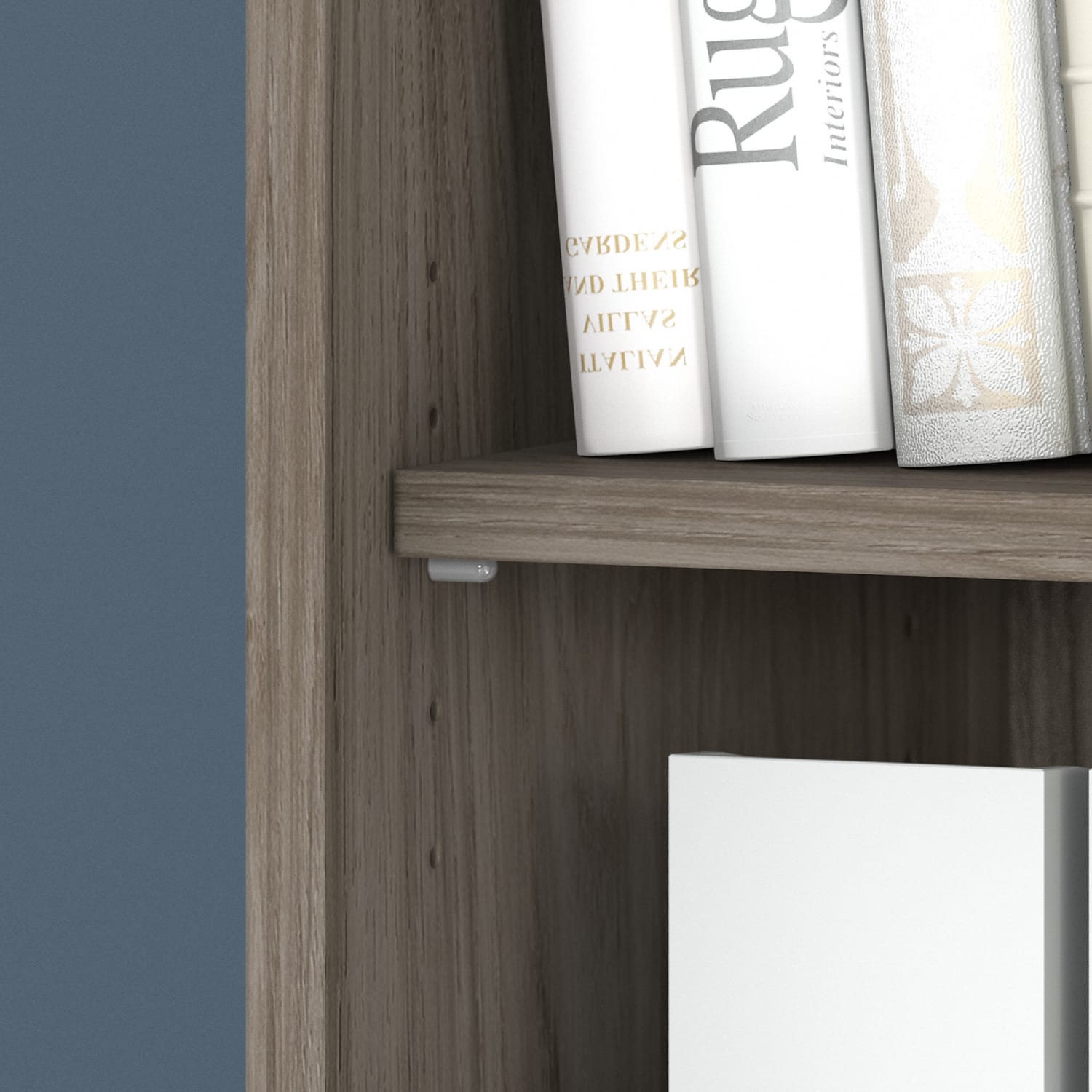 Bush Business Furniture Hybrid 73inH 5-Shelf Bookcase, Modern Hickory, Standard Delivery - Image 5
