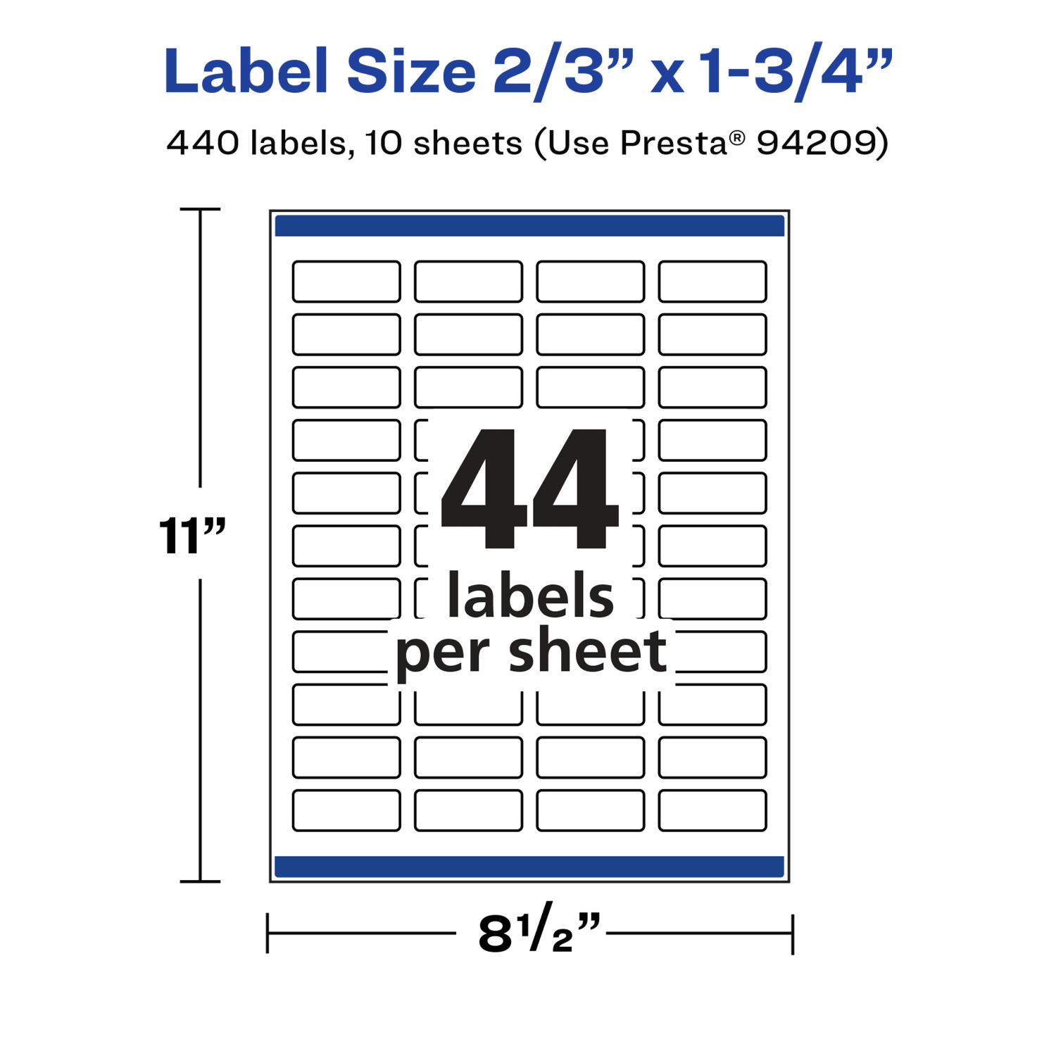 Avery Glossy Permanent Labels With Sure Feed, 94209-WGP10, Rectangle, 2/3in x 1-3/4in, White, Pack Of 440 - Image 6