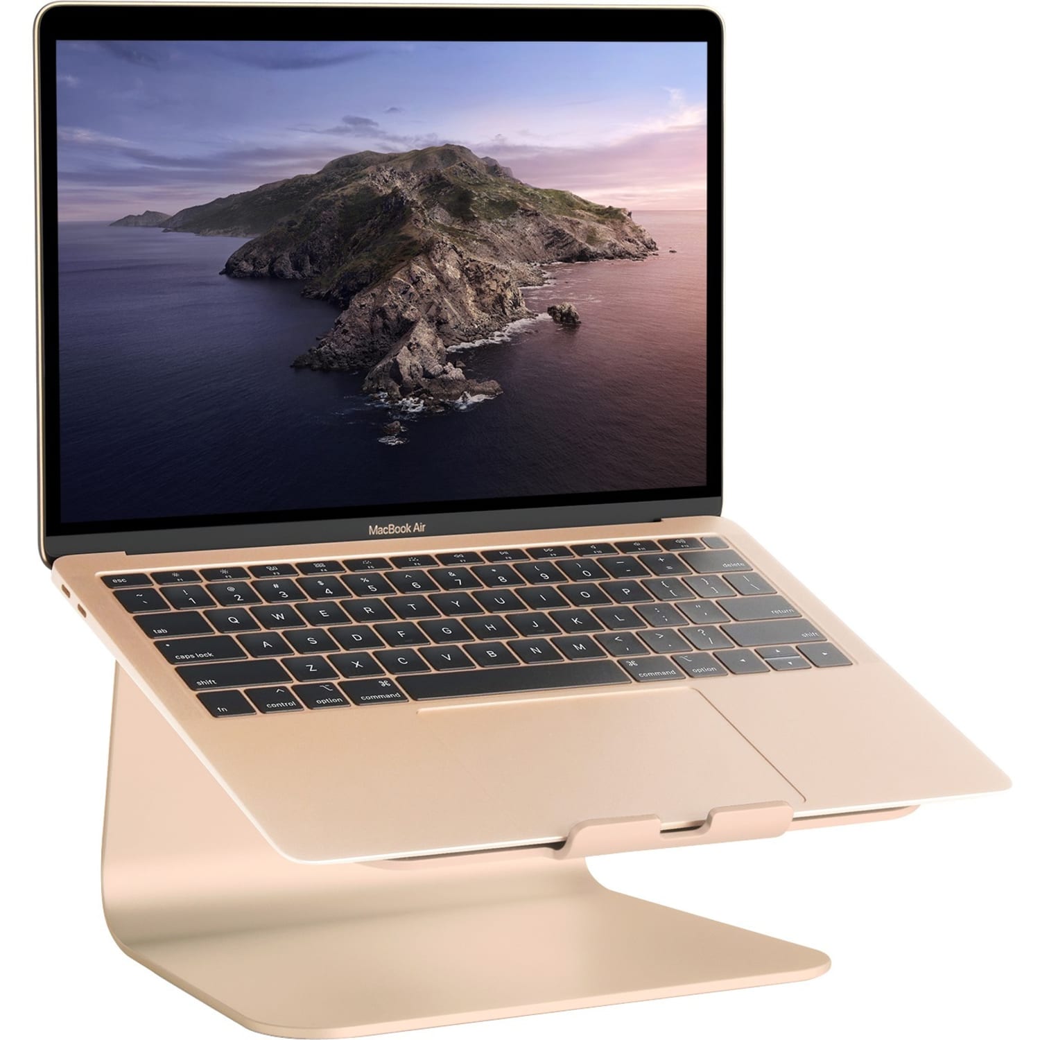 Rain Design mStand360 Aluminum Laptop Stand With Swivel Base, Gold - Image 3