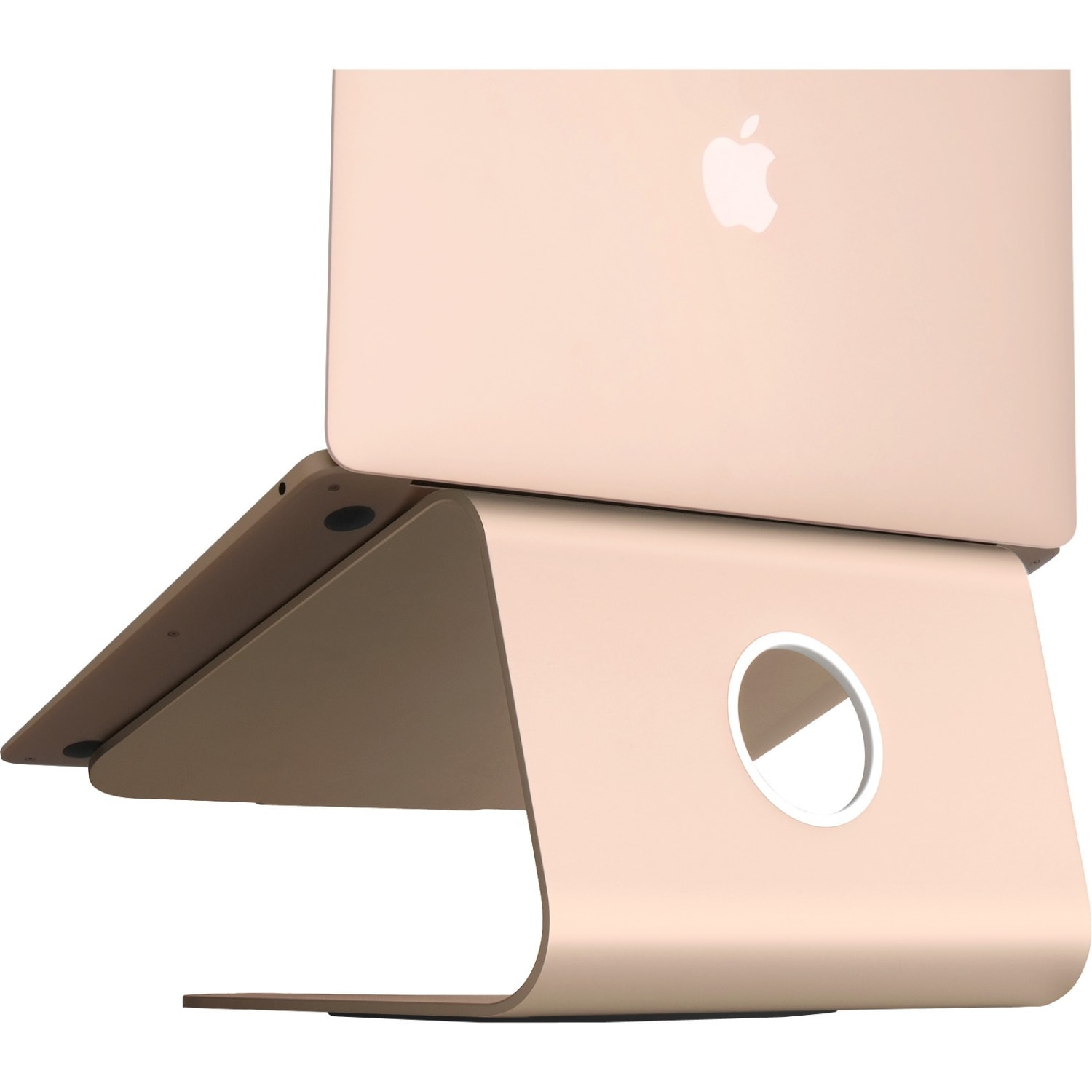 Rain Design mStand360 Aluminum Laptop Stand With Swivel Base, Gold - Image 4