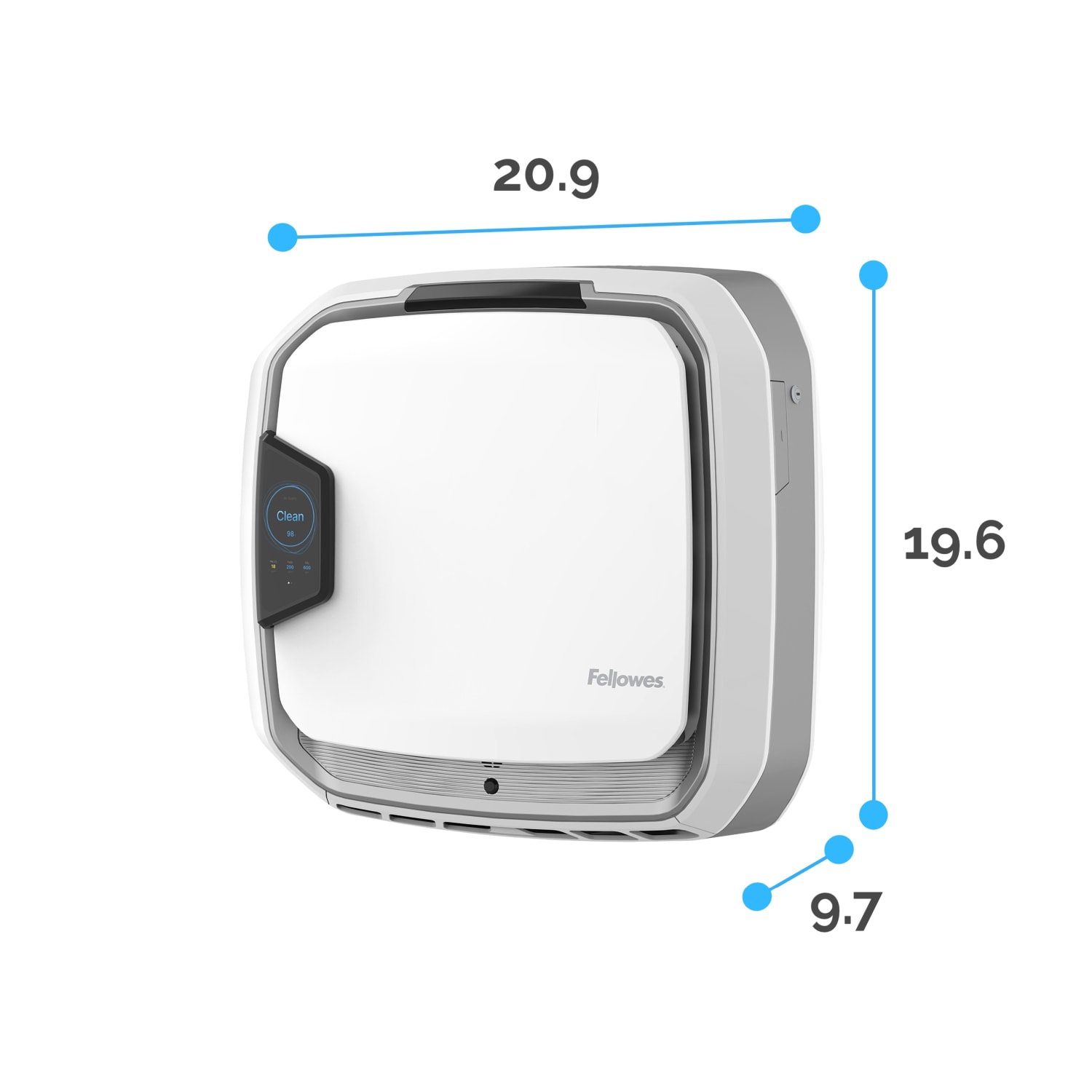 Fellowes Array Wall AW1 H13 True HEPA Wall-Mounted Air Purifier, 1,800 Sq. Ft. Coverage, 19-1/2inH x 9-1/2inW x 21inD, White/Silver - Image 5