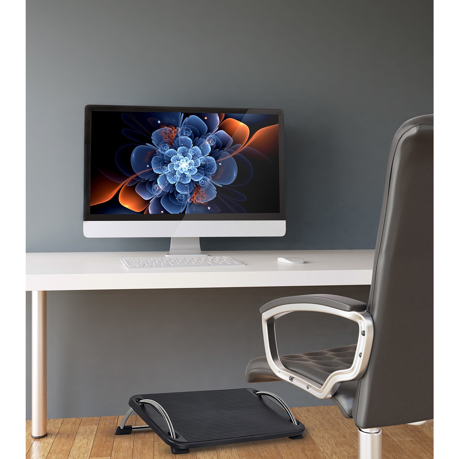 Mount-It! Tilting Under Desk Footrest, 17in x 11in, Black - Image 6