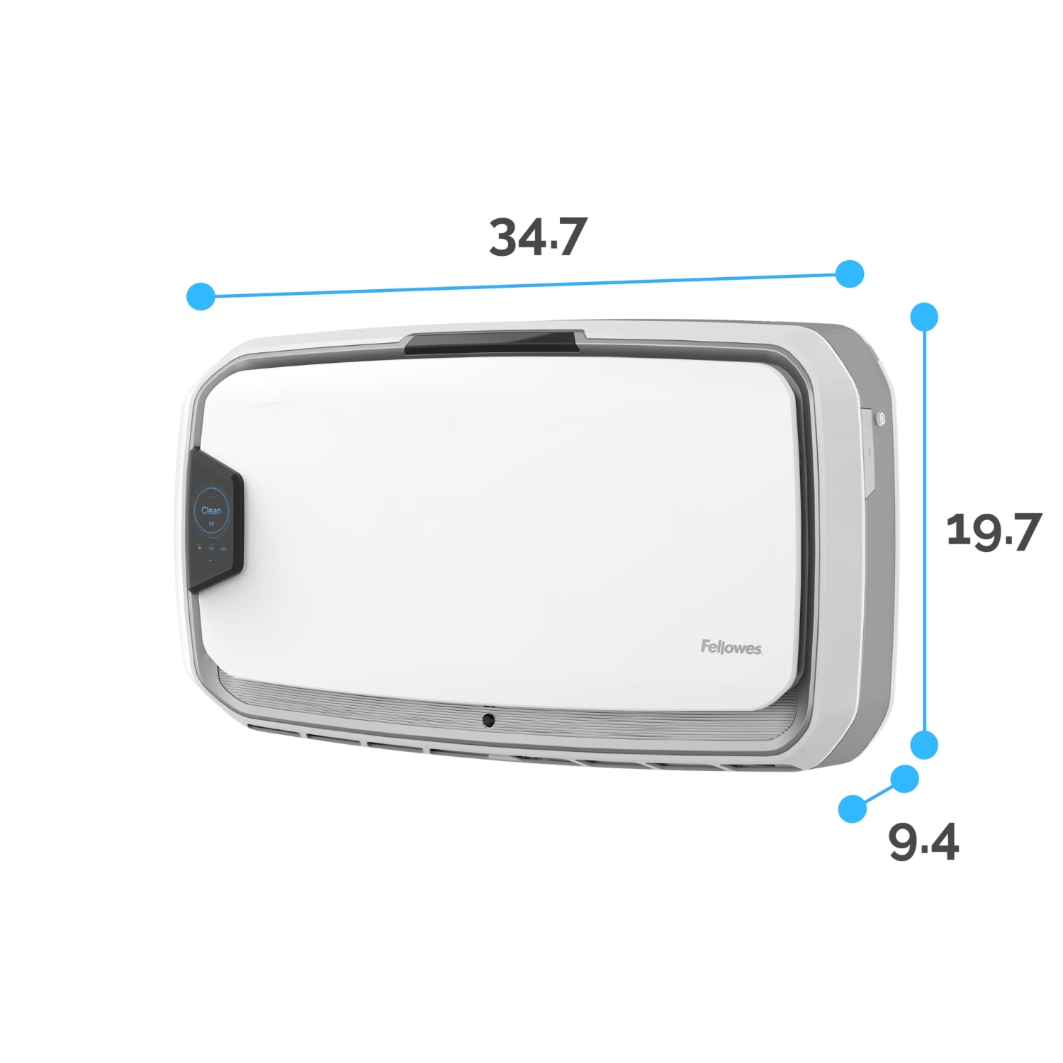 Fellowes Array Wall AW2 Air Purifier, 3,000 Sq. Ft. Coverage, 19-1/2inH x 9-1/2inW x 34-13/16inD, White/Silver - Image 5