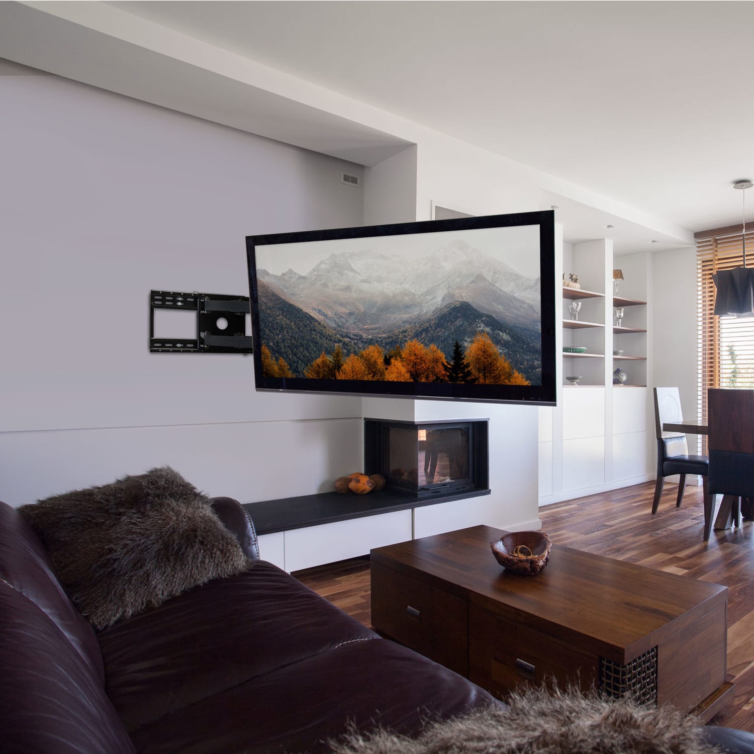 Mount-It! Heavy-Duty TV Wall Mount With Long Extension Arms For 60in-110in TVs, 11.5inH x 35inW x 8.25inD, Black - Image 3