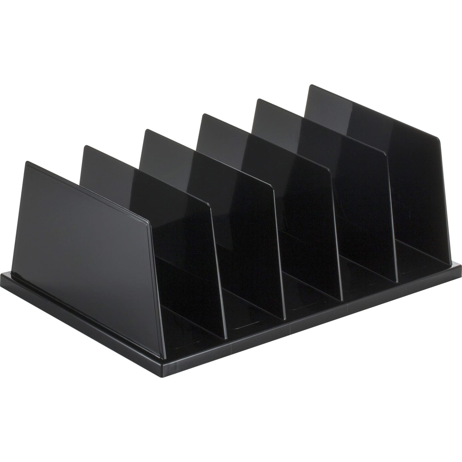 OIC 5-Compartment Desktop Sorter, Black - Image 3