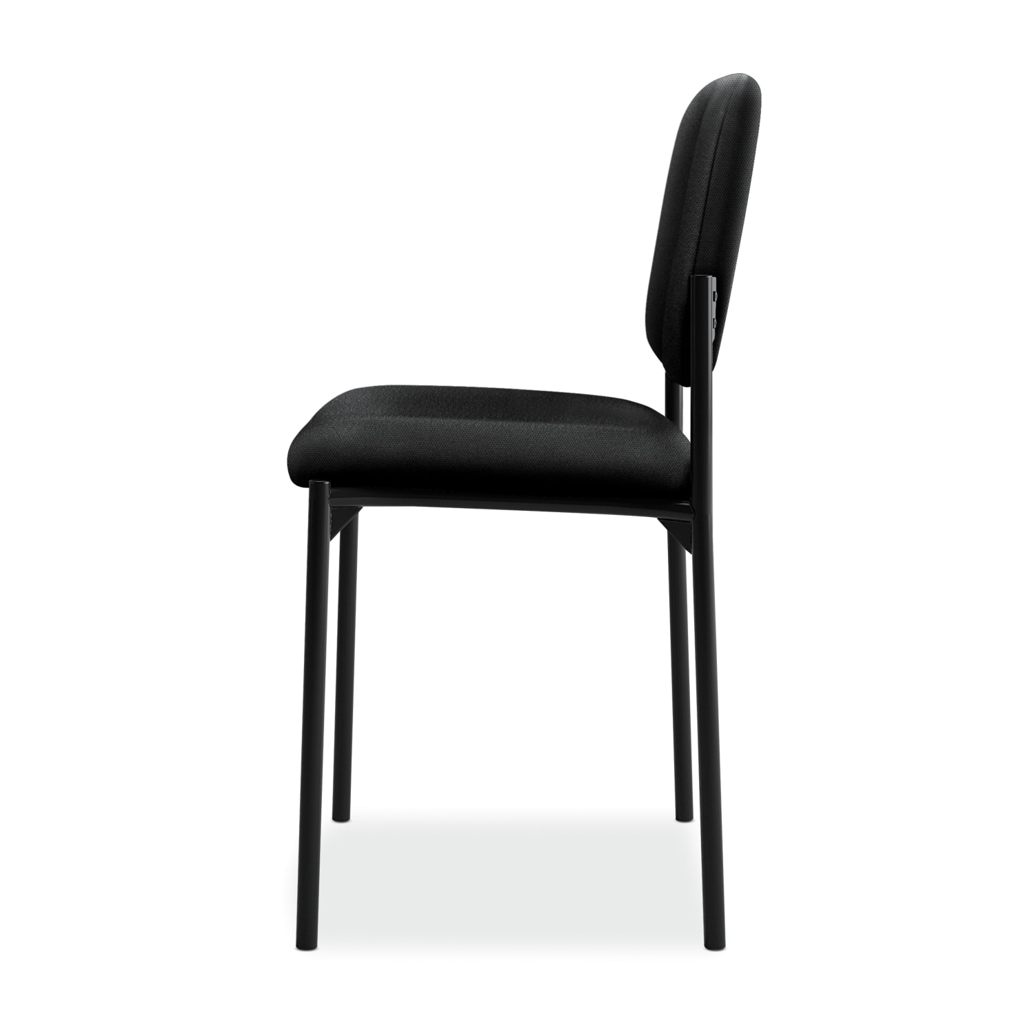 HON Scatter Stacking Guest Chair, Armless, Fabric, Black - Image 7