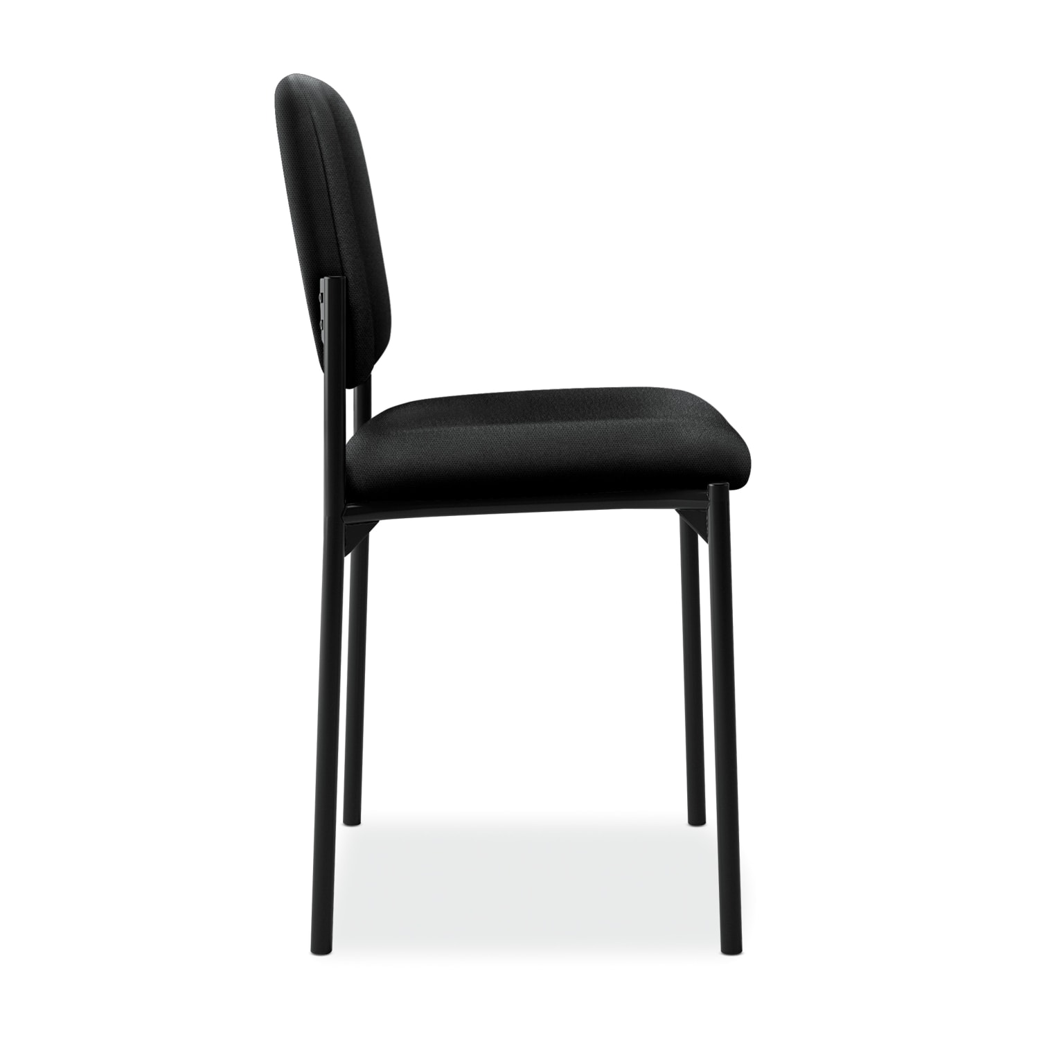 HON Scatter Stacking Guest Chair, Armless, Fabric, Black - Image 8